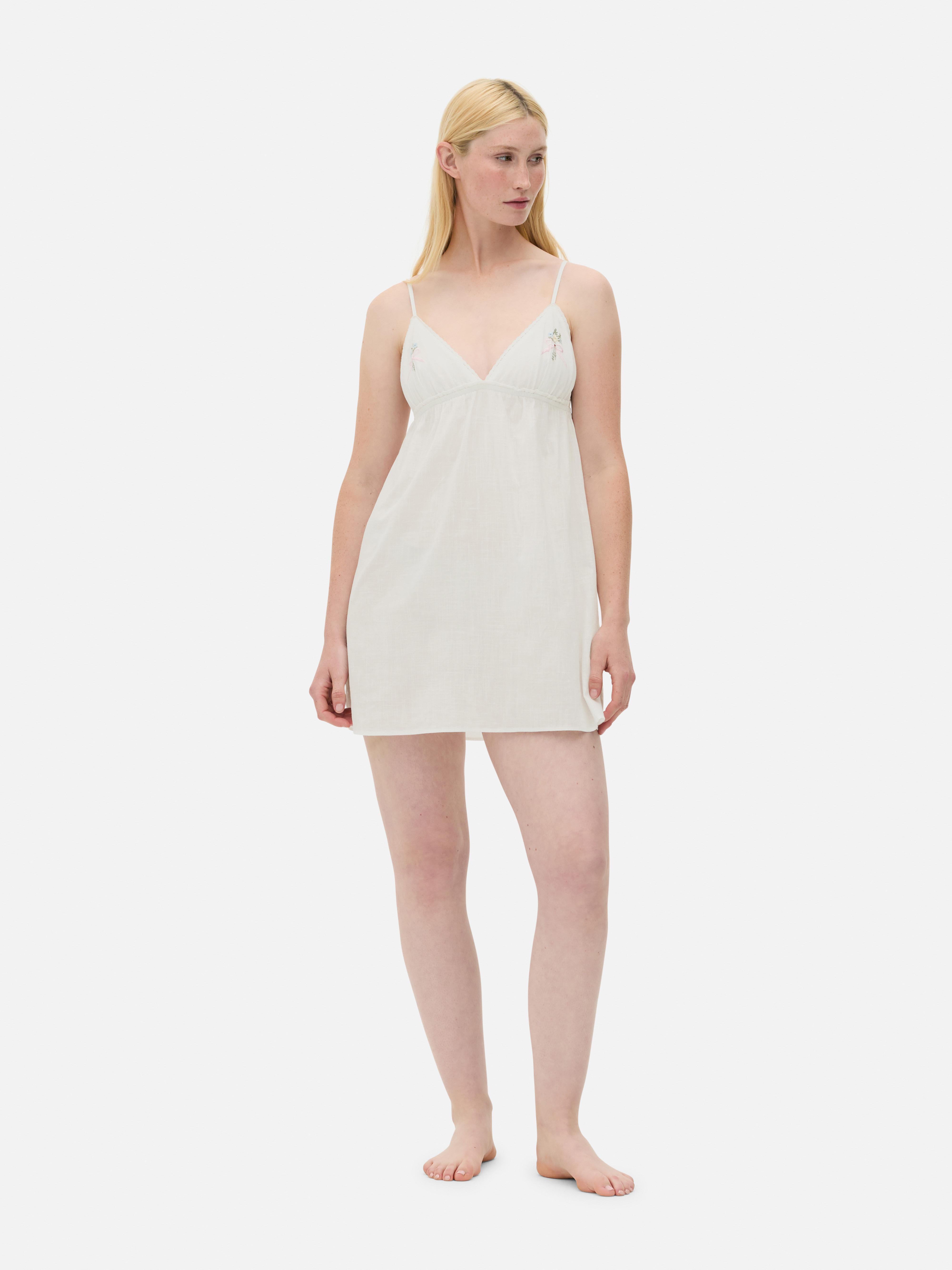 Embroidered Floral Chamise