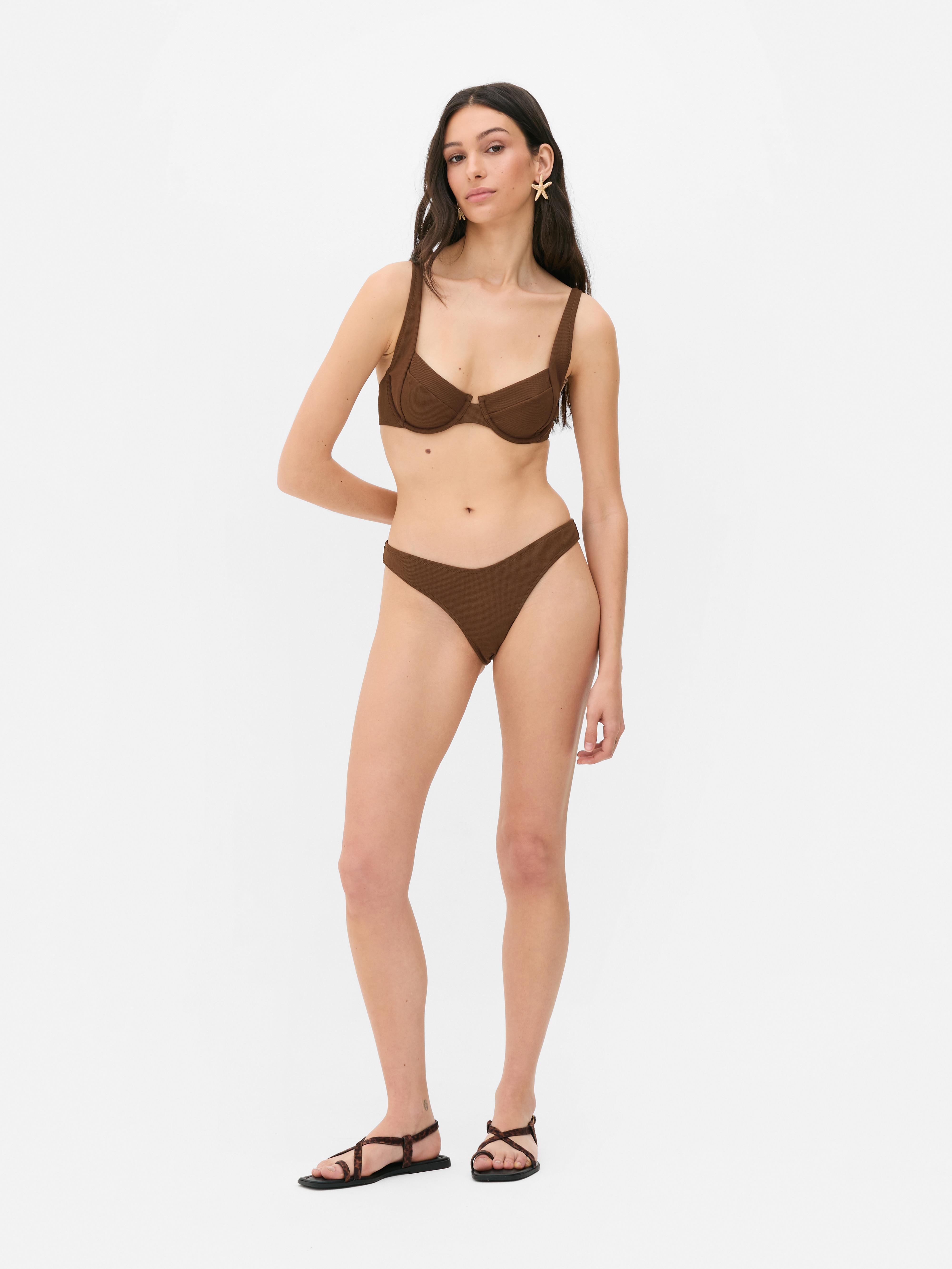 „Paula Echevarría“ Piqué-Bikinihose mit hohem Beinausschnitt