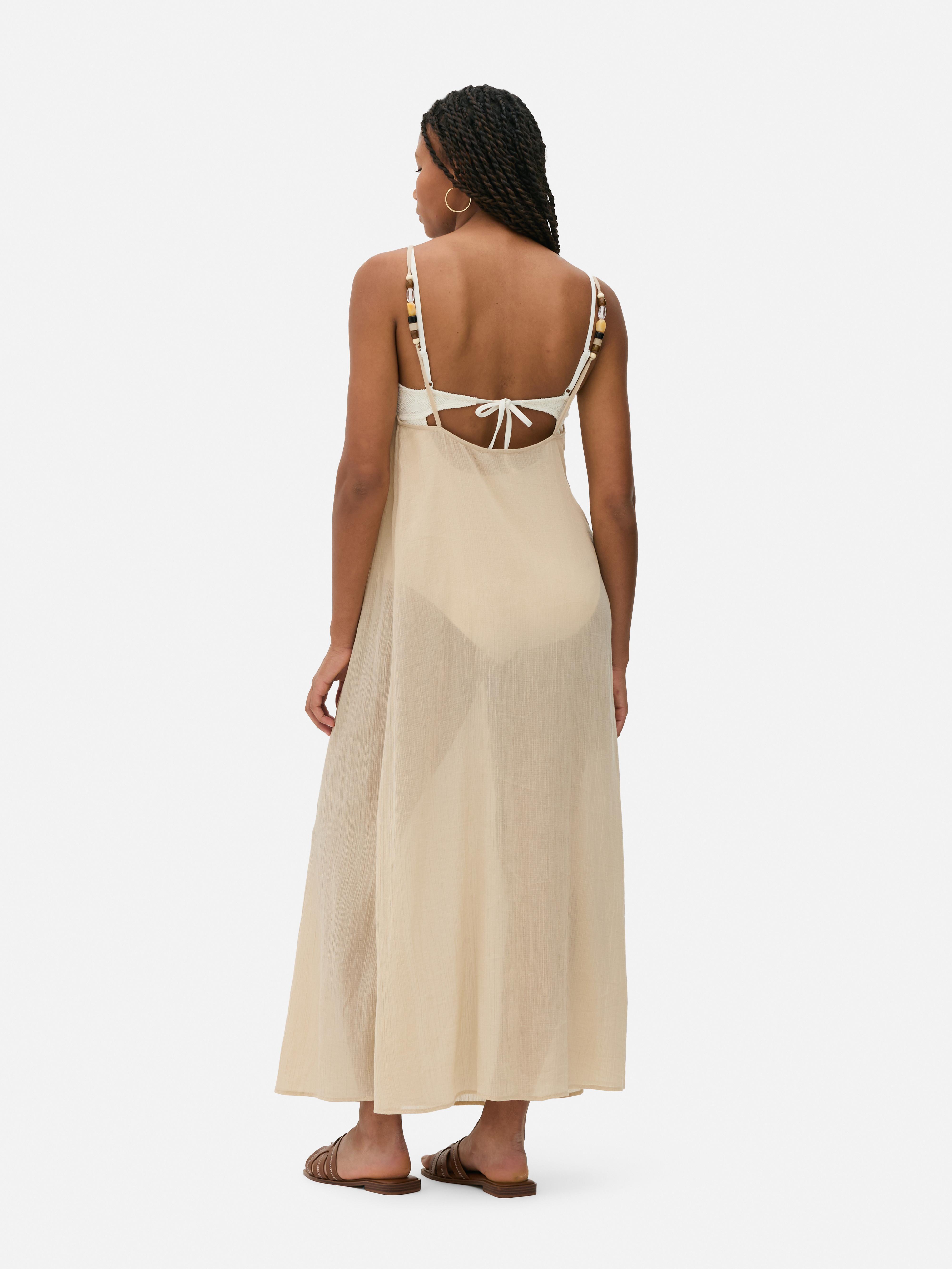 Relaxte Maxi Jurk met Spaghettibandprint voor Dames