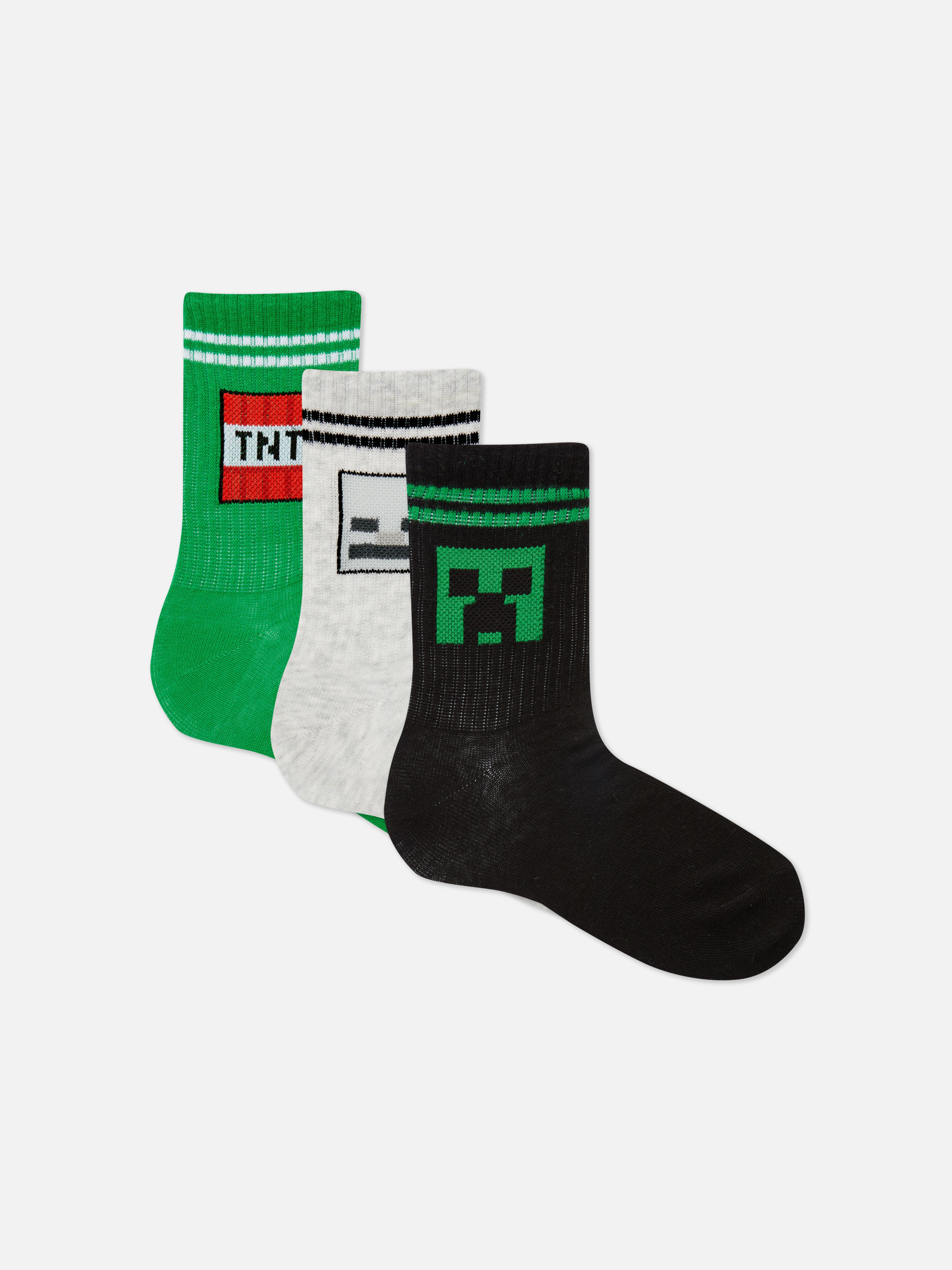 3pk Minecraft Ankle Socks