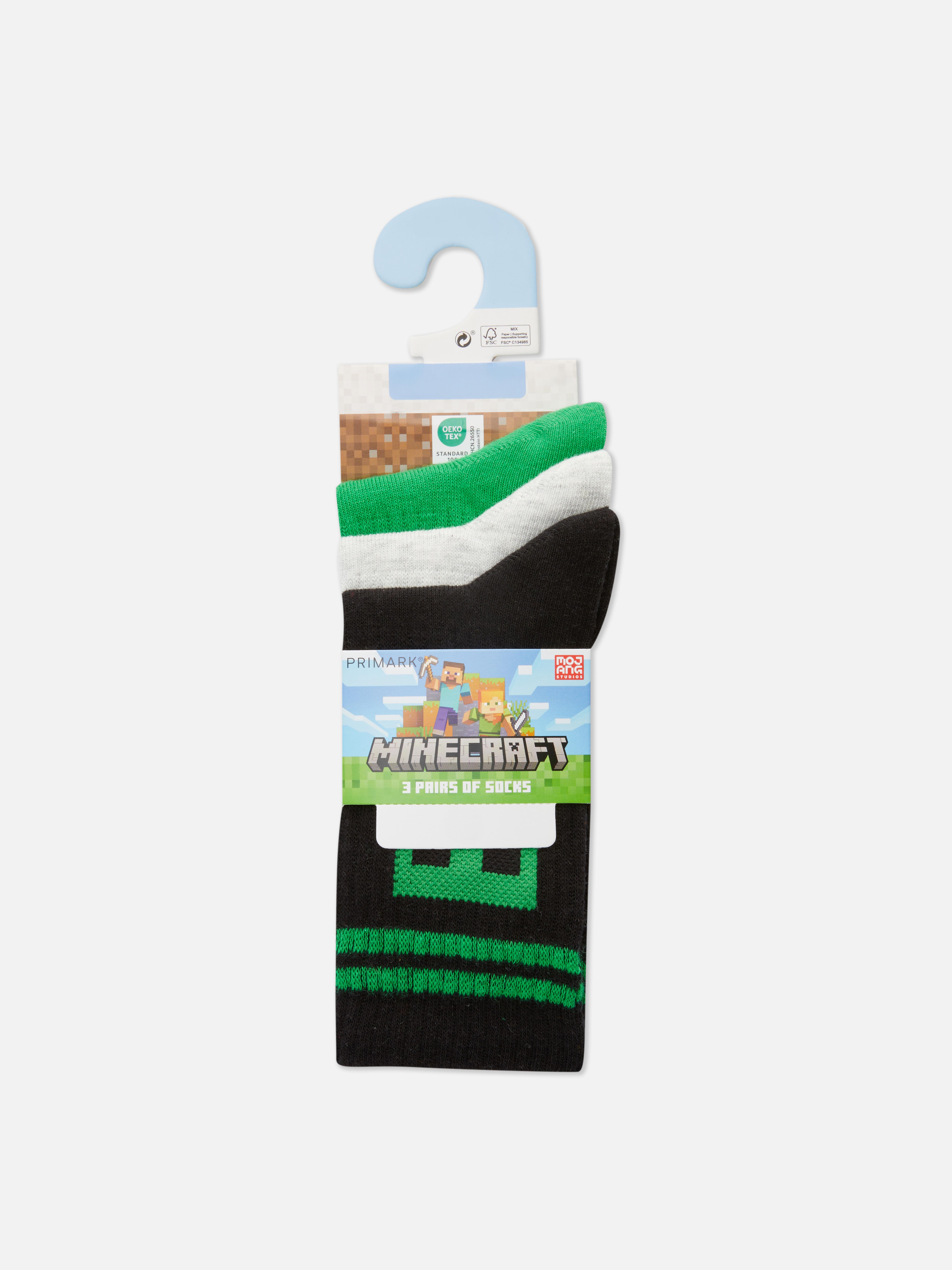 3pk Minecraft Ankle Socks