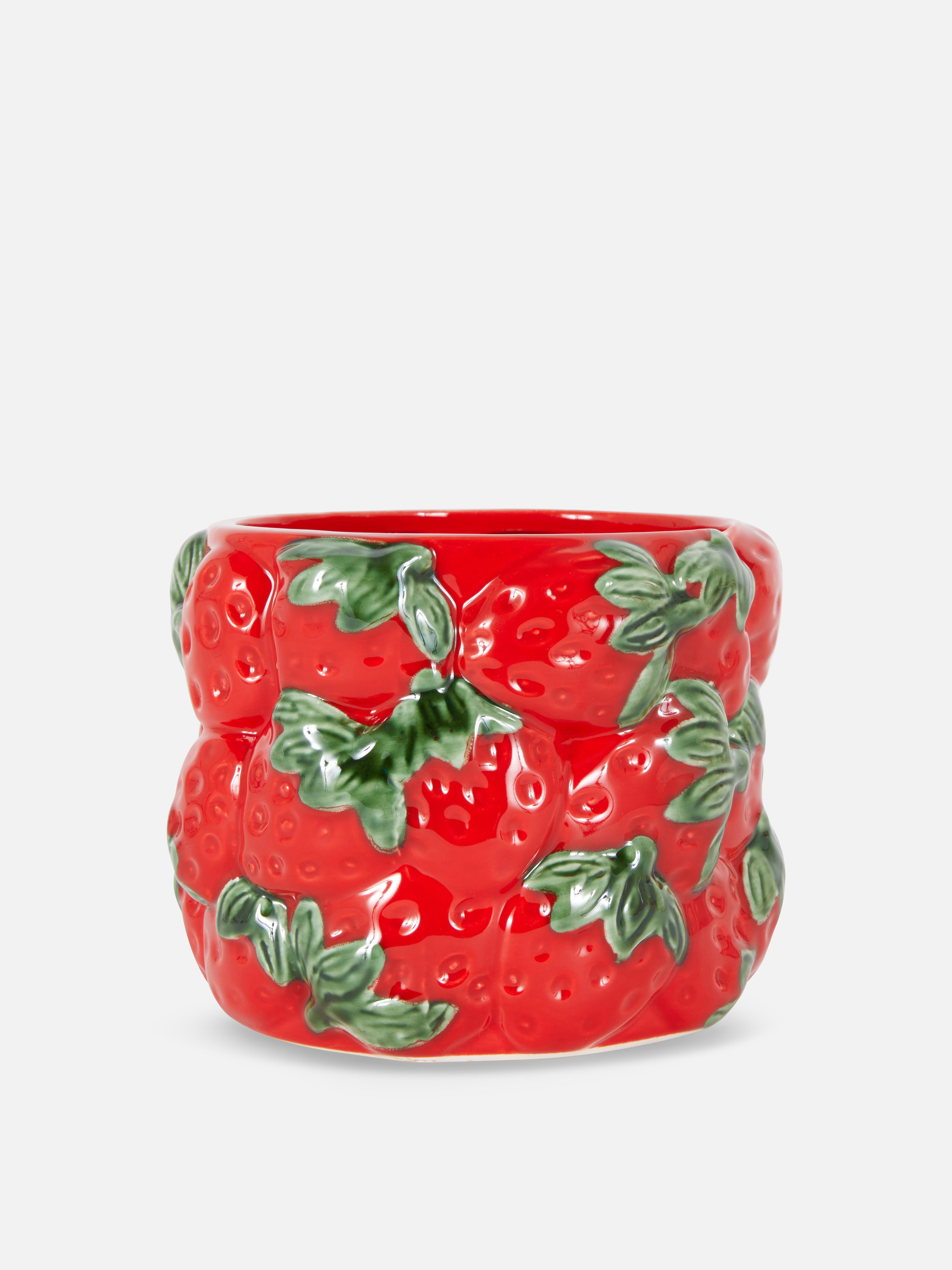 Small Ceramic Strawberry Plant Pot