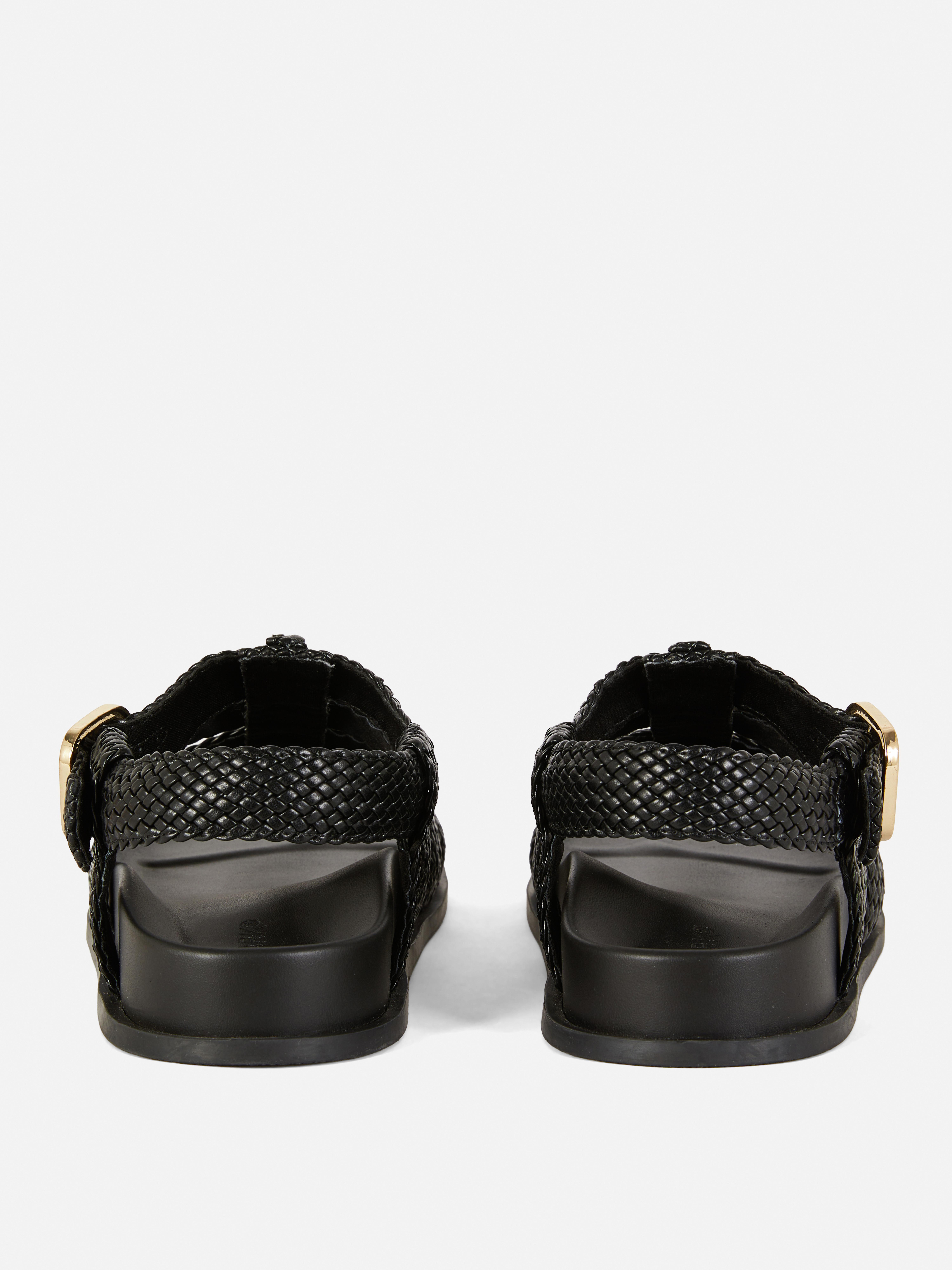 Cage Weave Textured Sandals