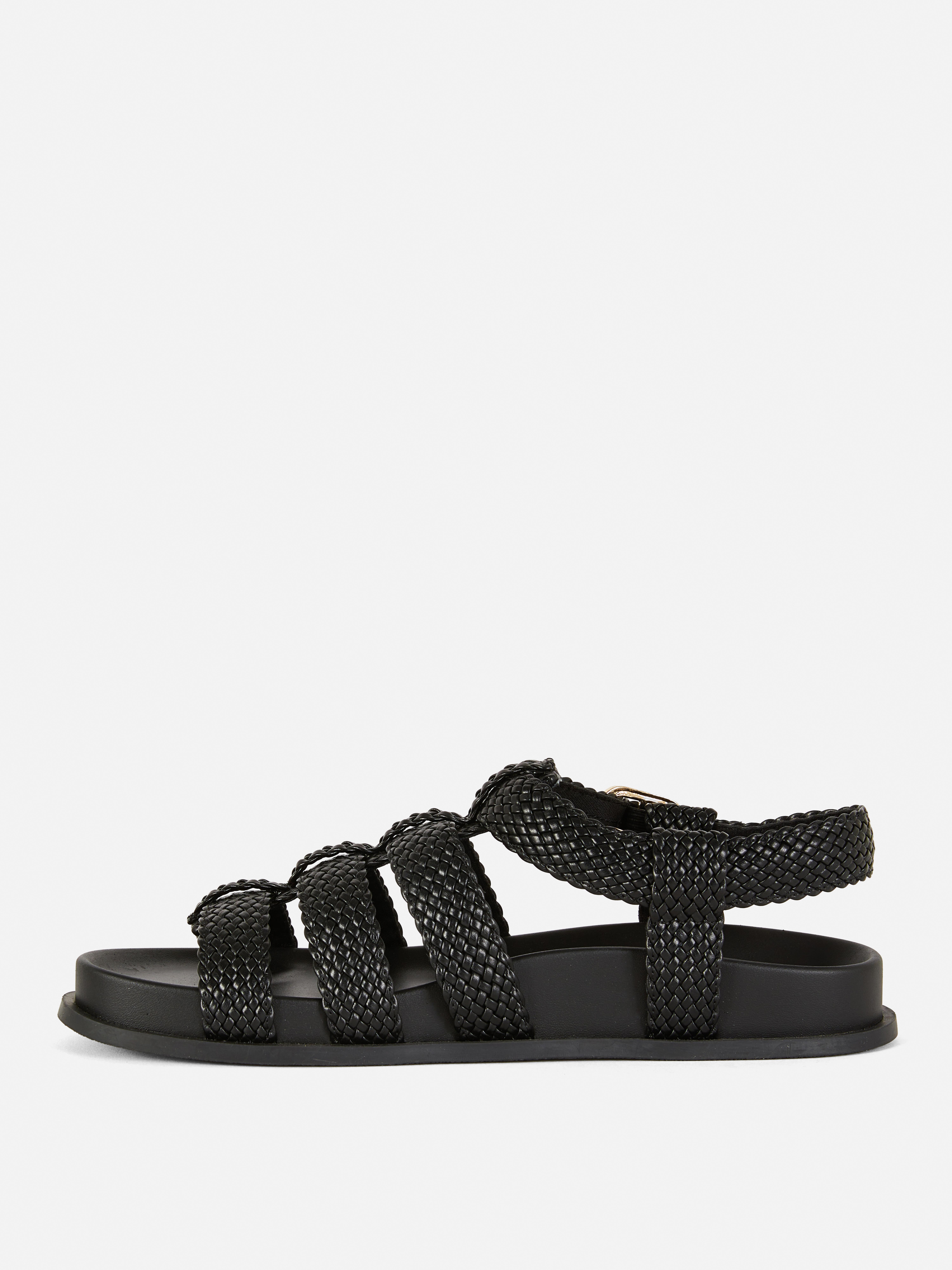 Cage Weave Textured Sandals
