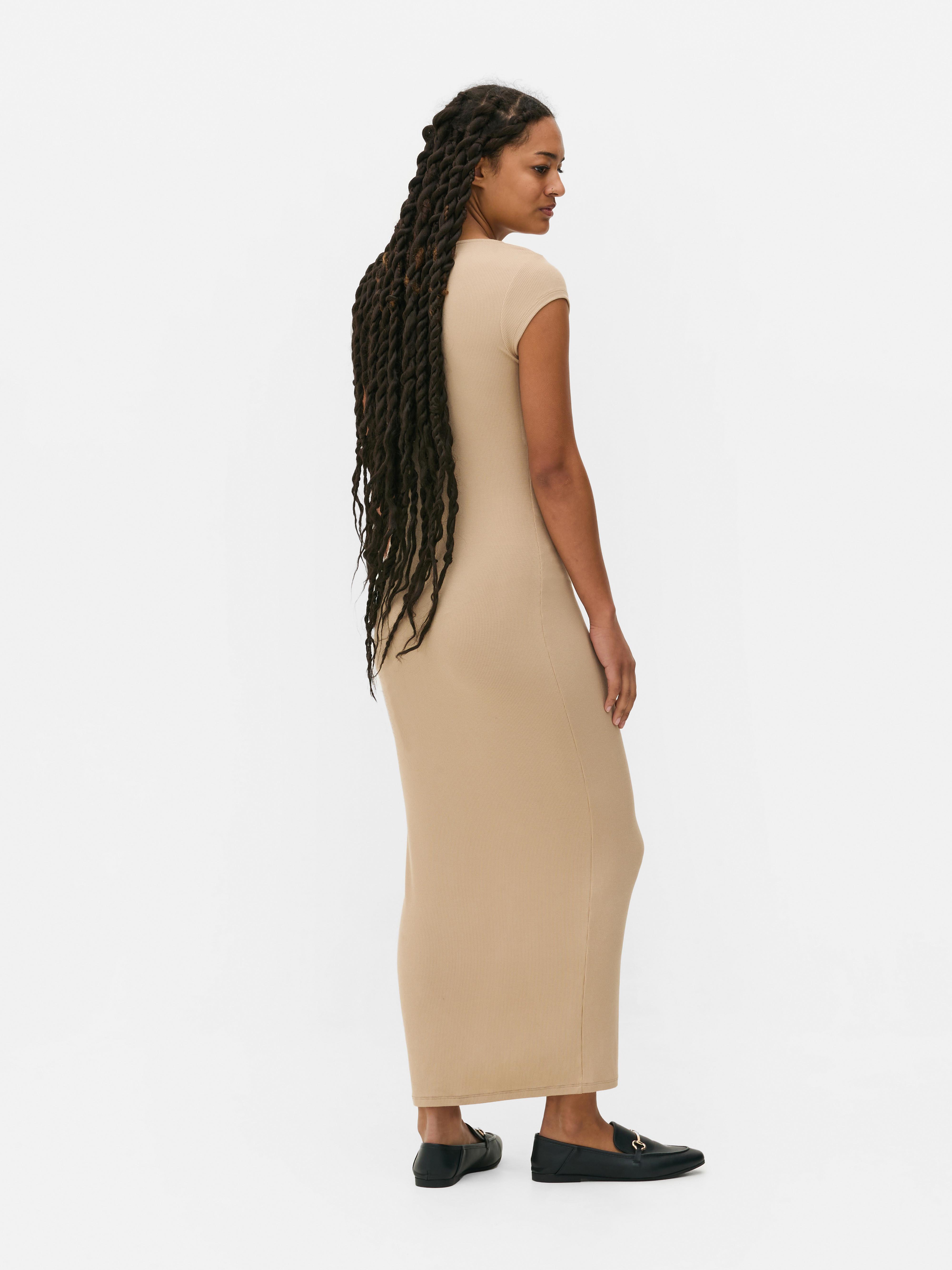 Rochie maxi reiată mulată