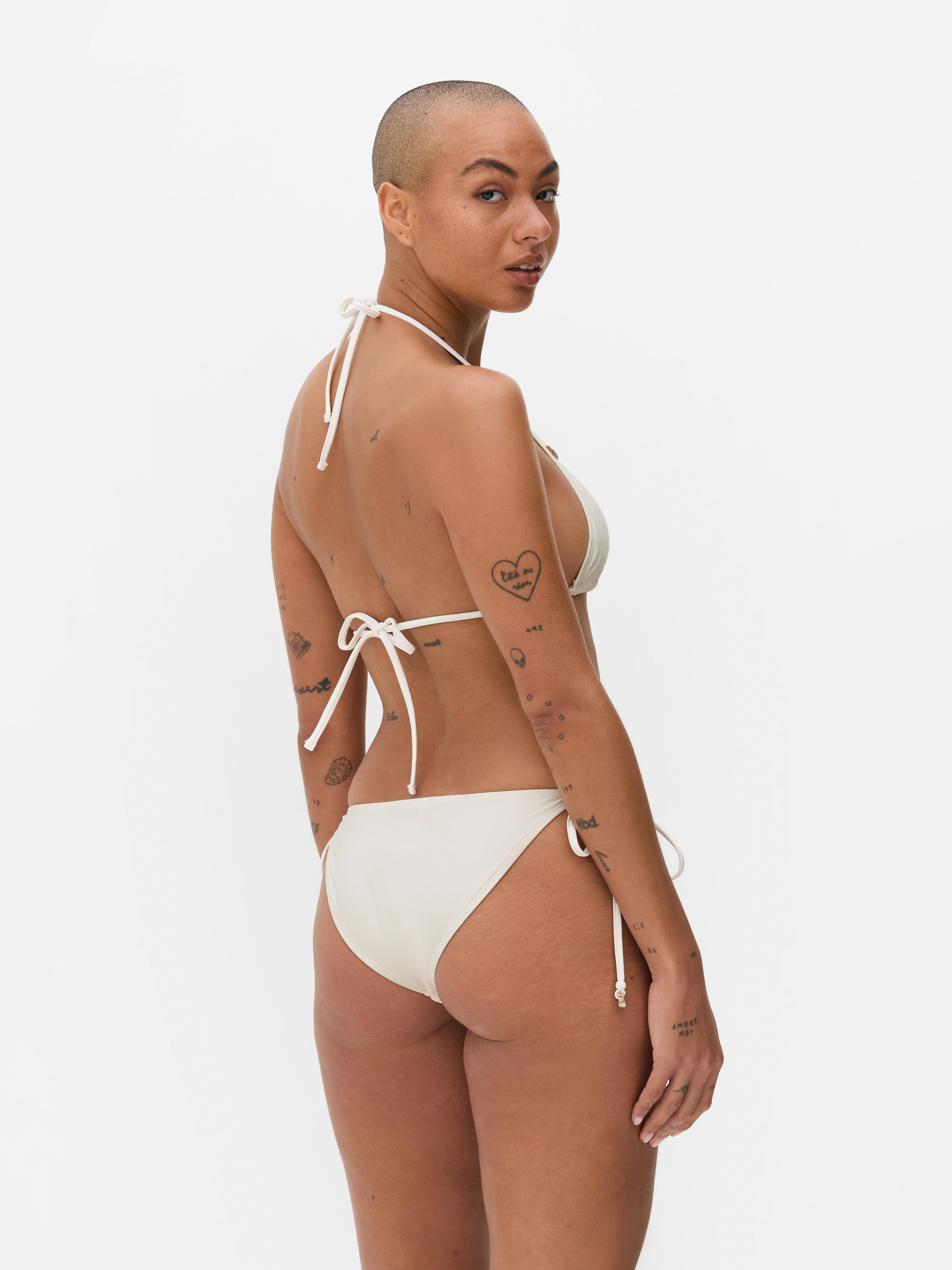 Shell Trim Triangle Bikini Top