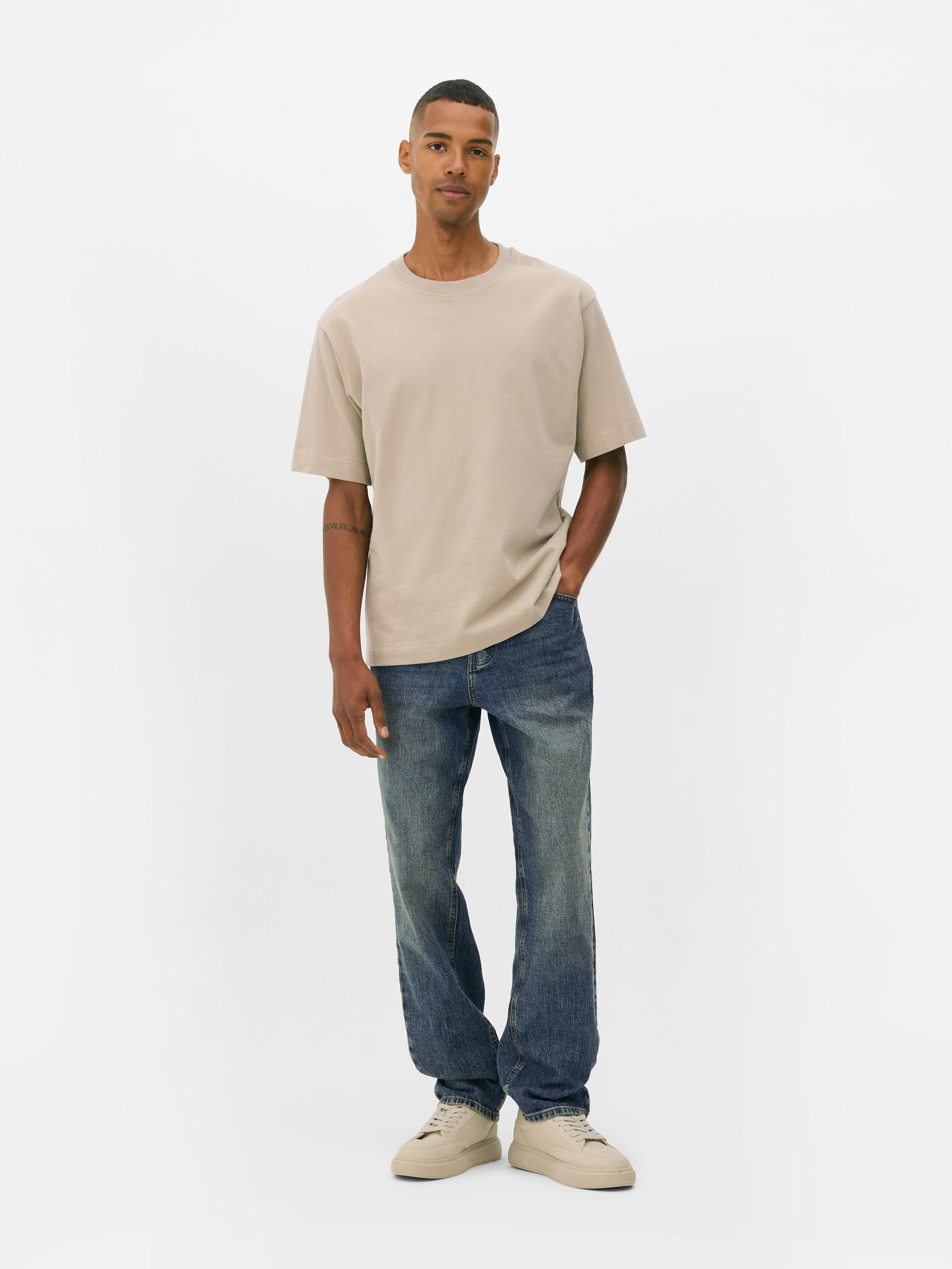 Mid-Rise Straight Leg Jeans