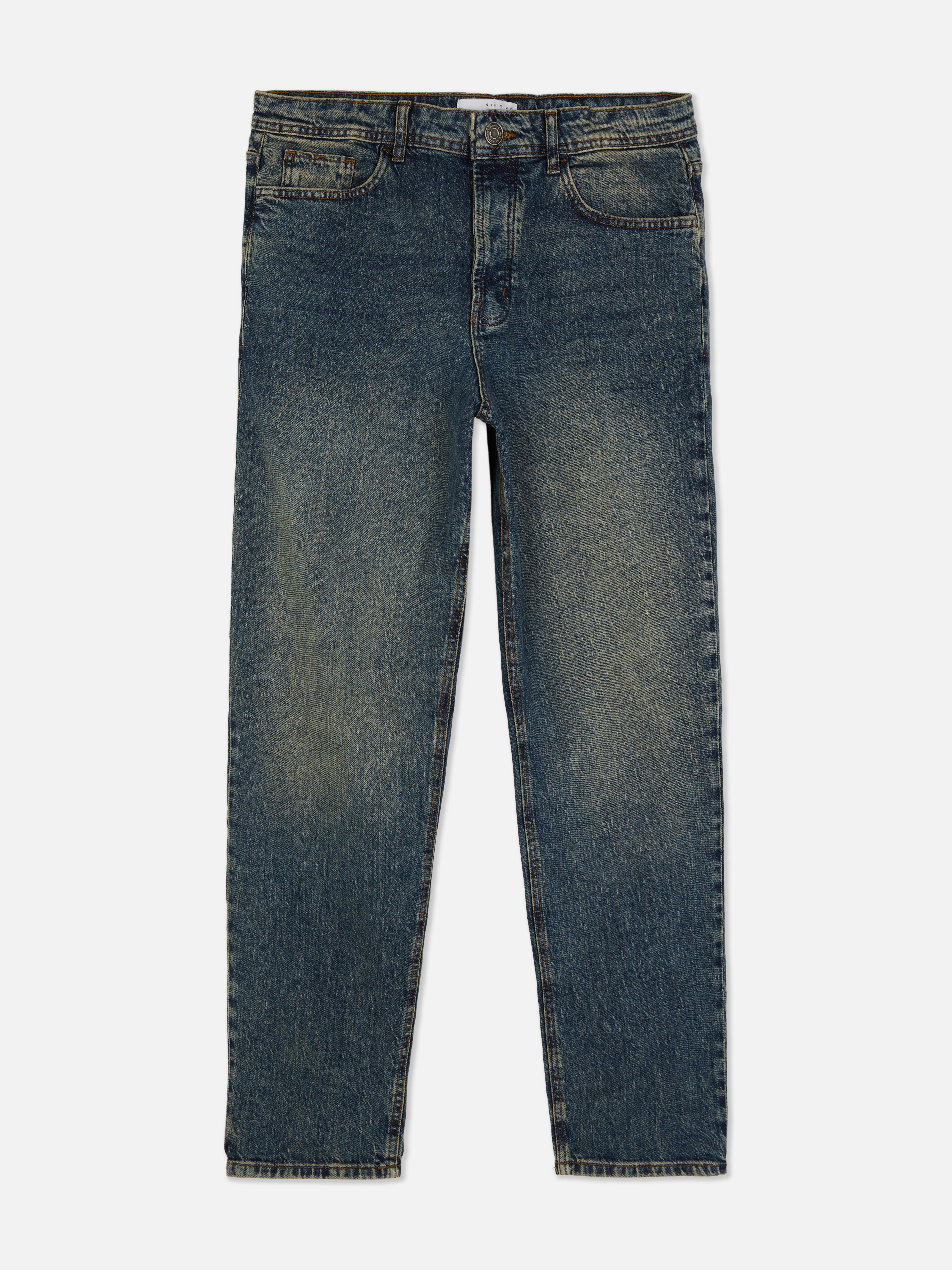 Mid-Rise Straight Leg Jeans