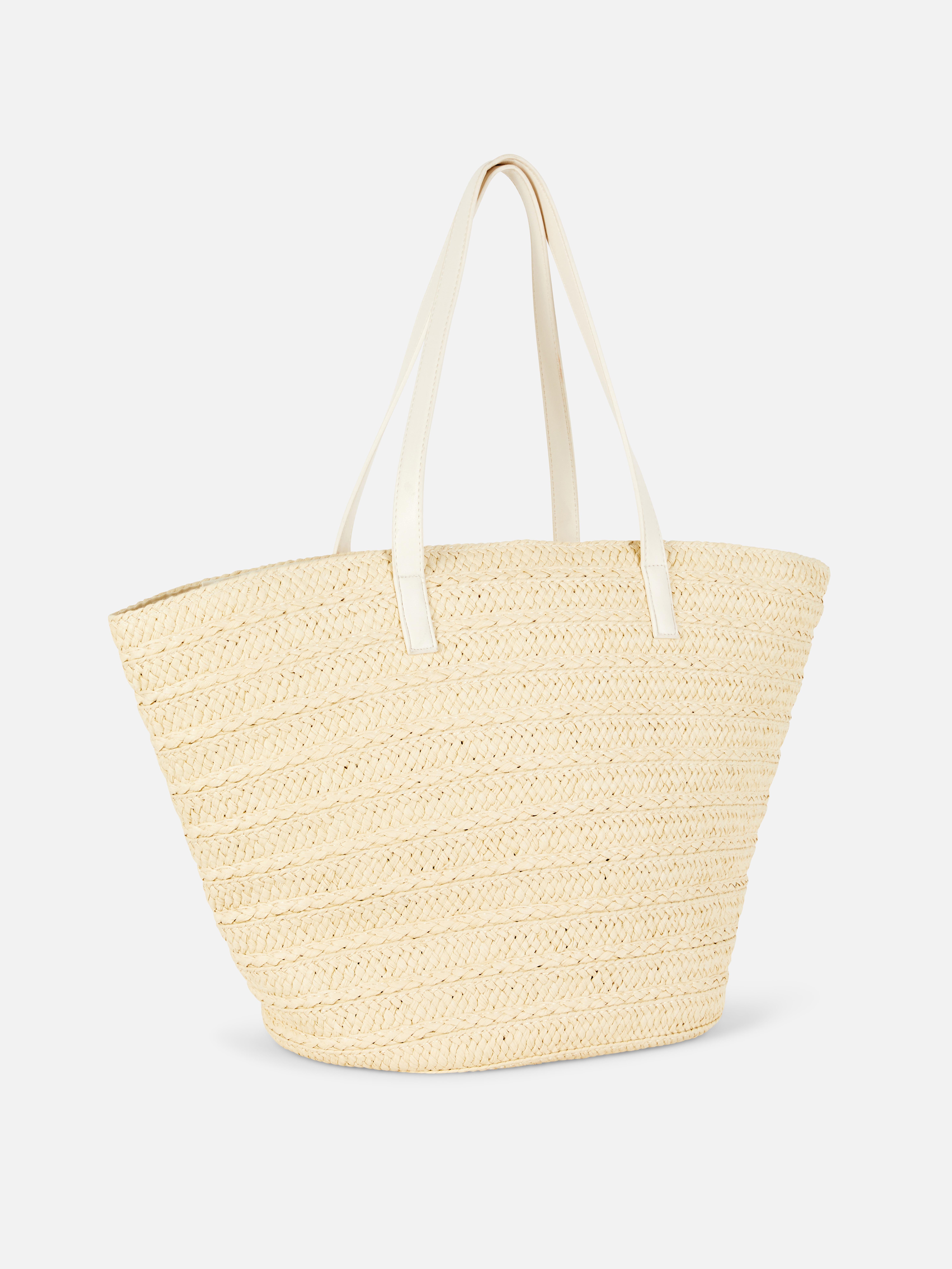 Bucket-Tasche aus Stroh