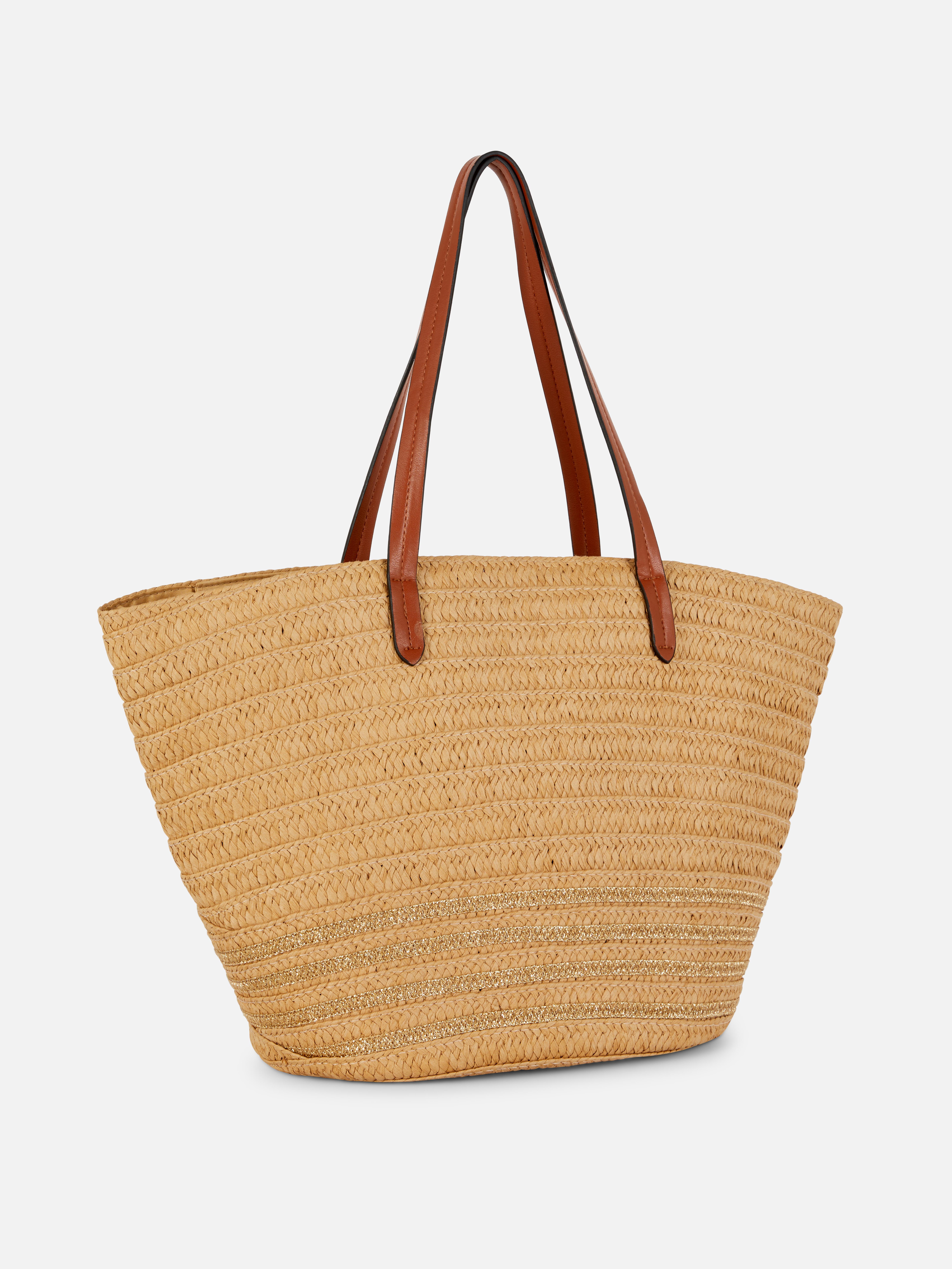 Bucket-Tasche aus Stroh