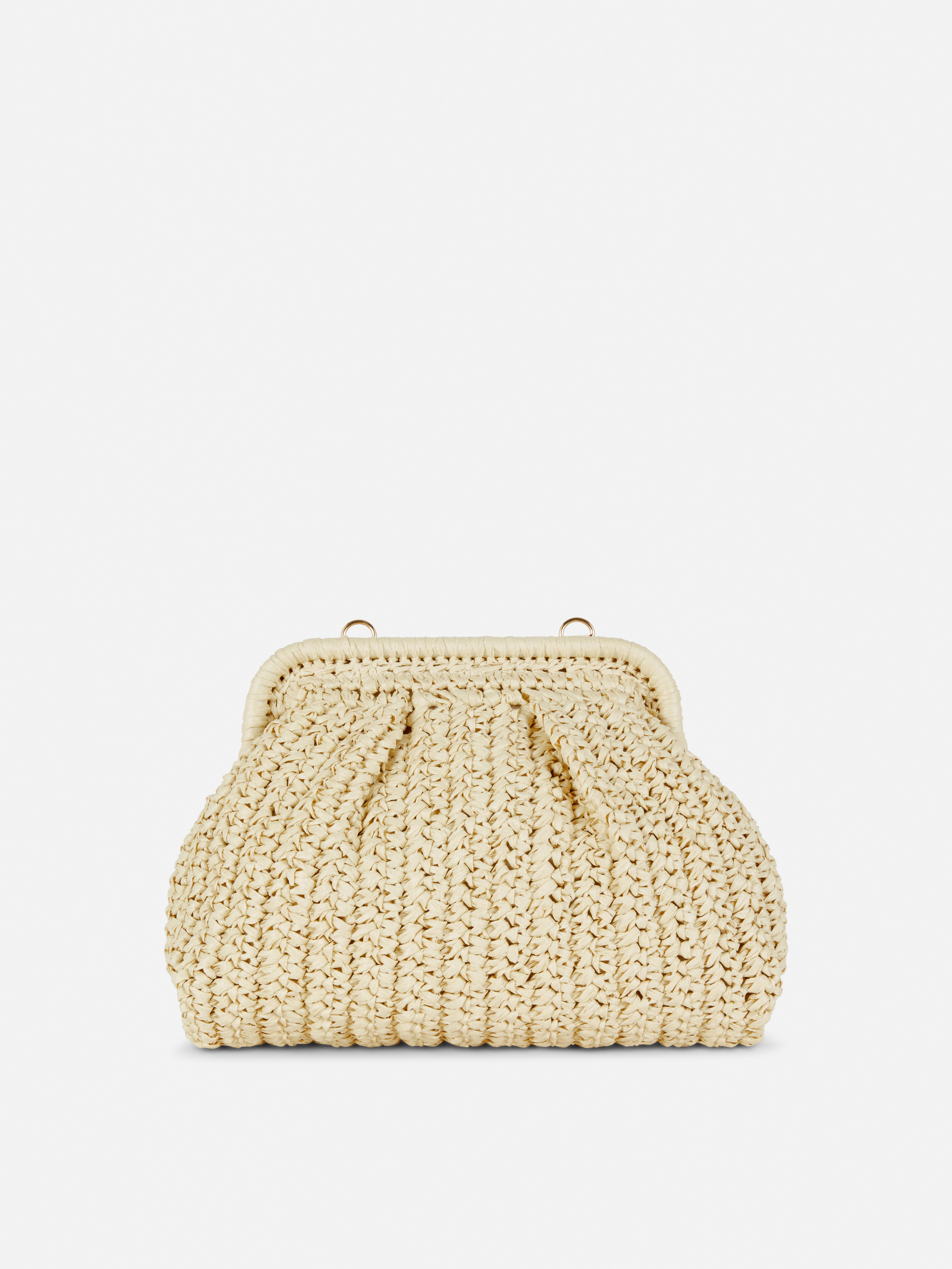 „Paula Echevarría“ Stroh-Clutch