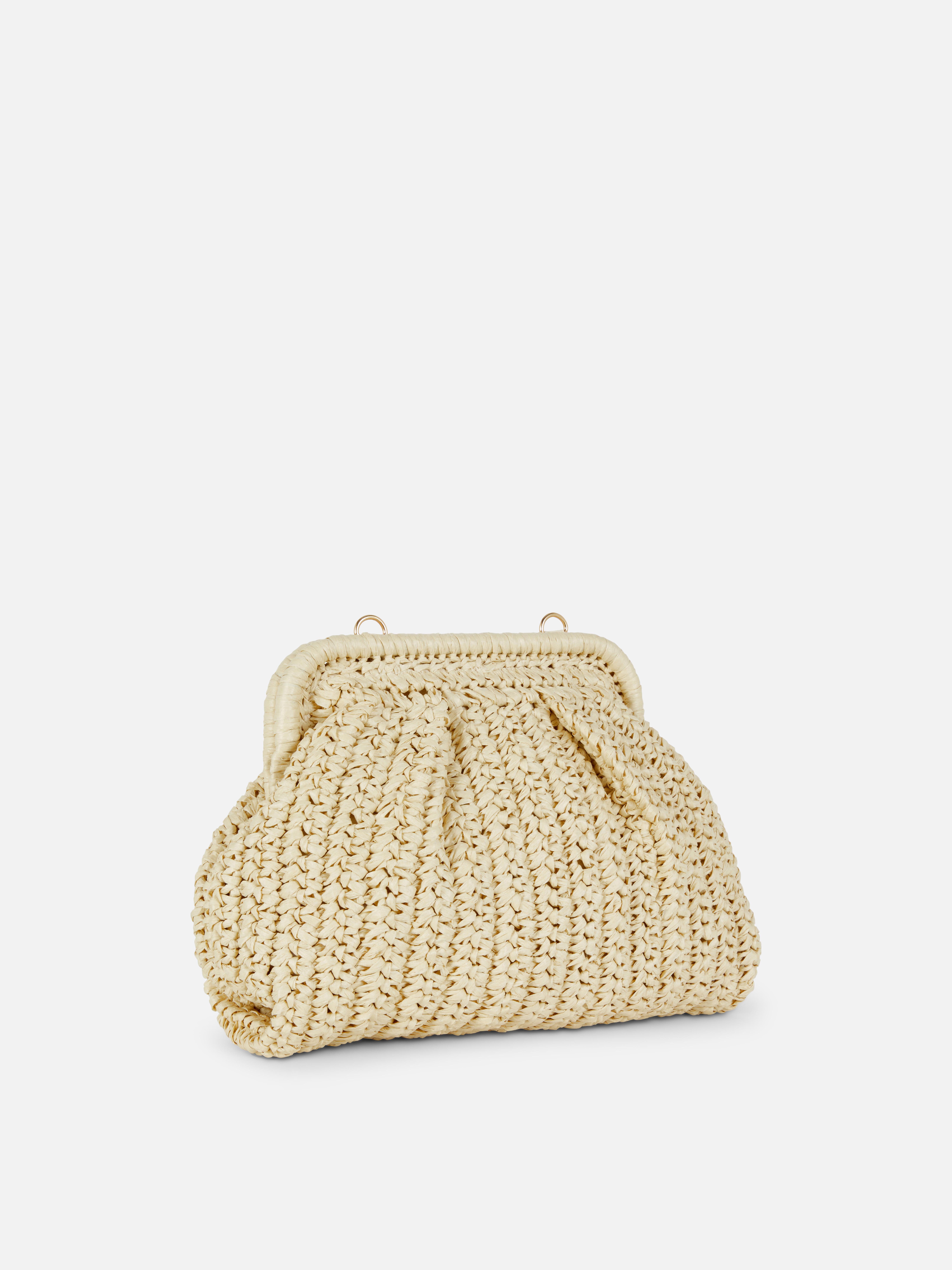 „Paula Echevarría“ Stroh-Clutch
