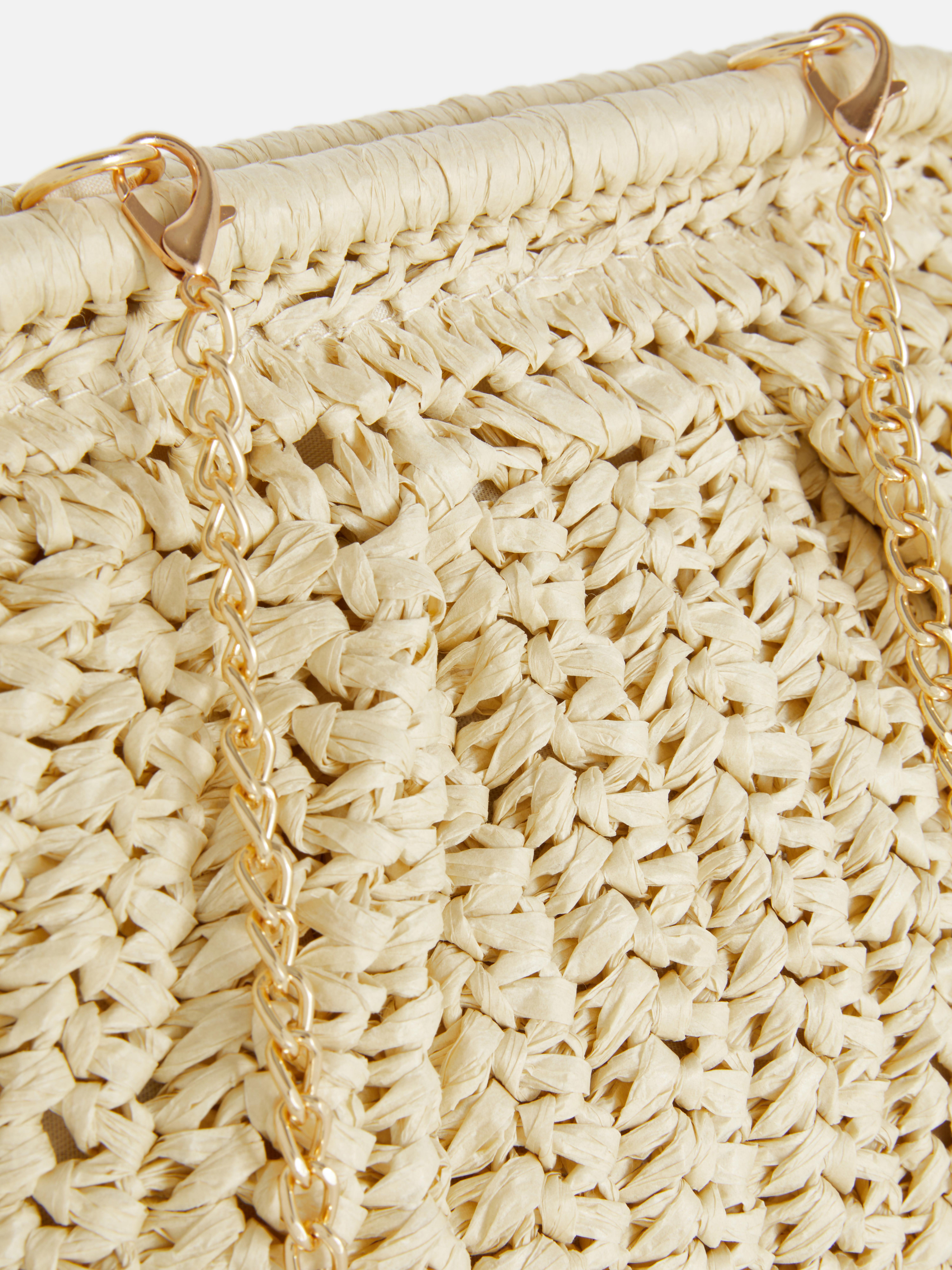 „Paula Echevarría“ Stroh-Clutch