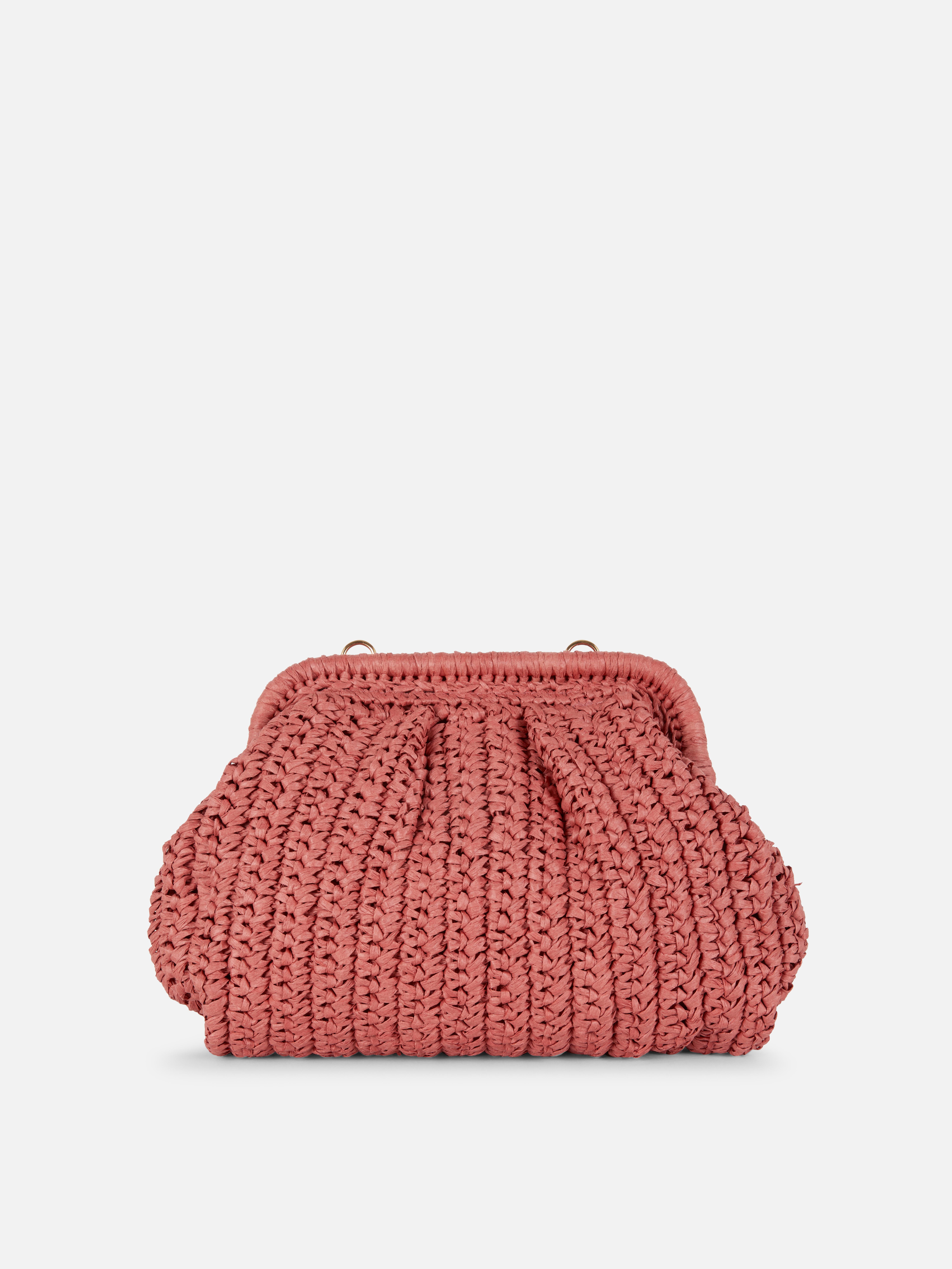 „Paula Echevarría“ Stroh-Clutch