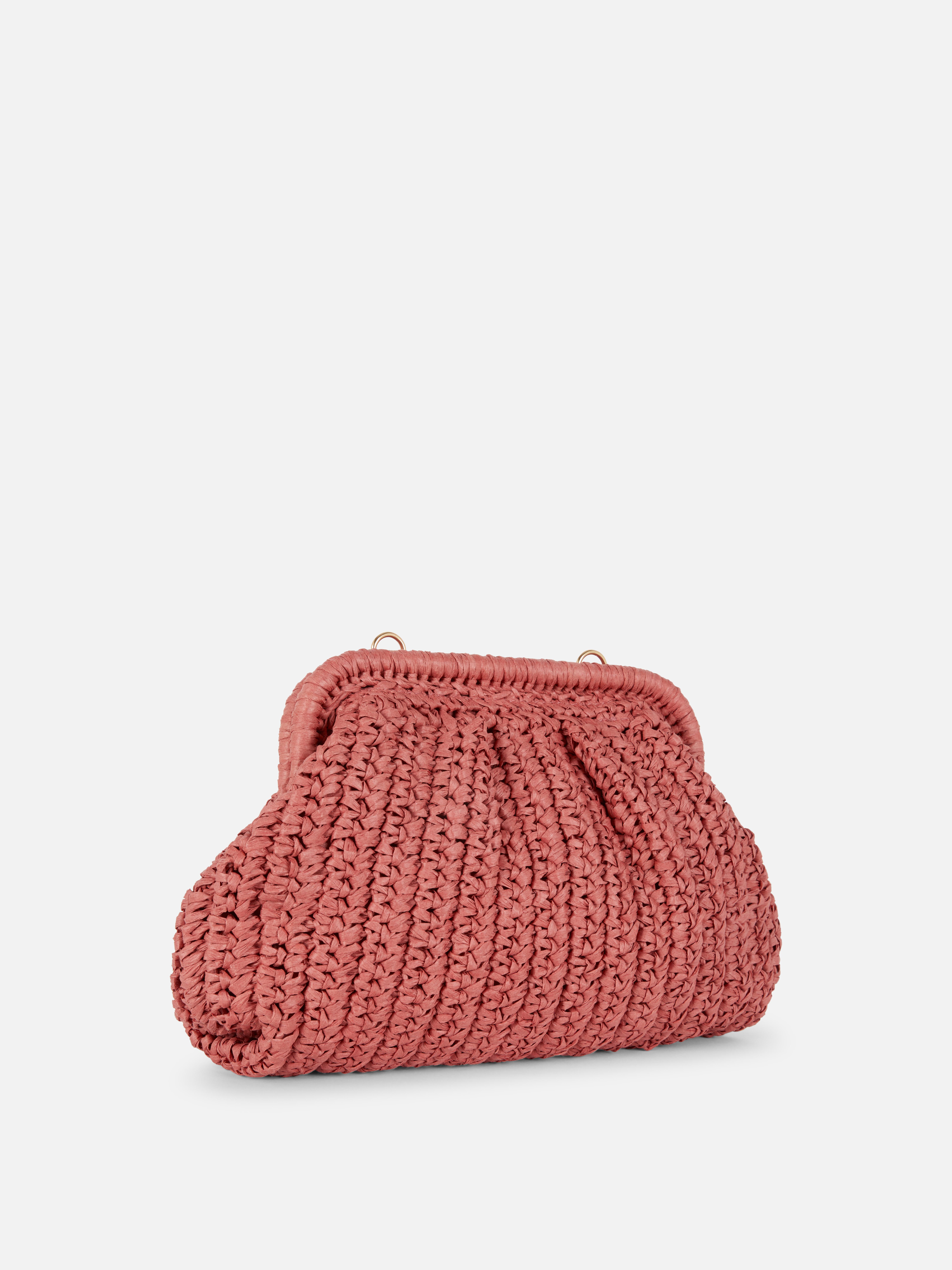 „Paula Echevarría“ Stroh-Clutch