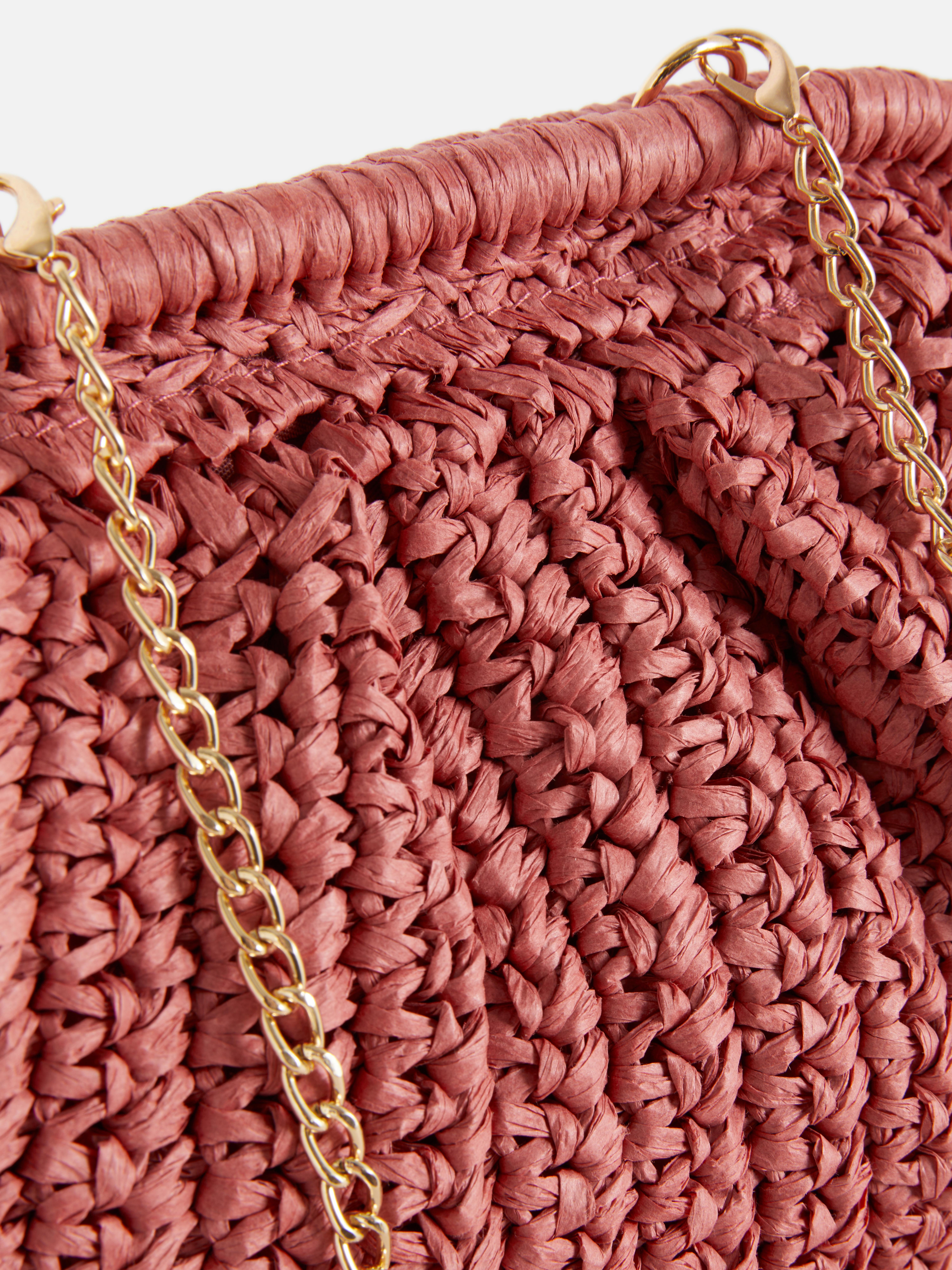„Paula Echevarría“ Stroh-Clutch