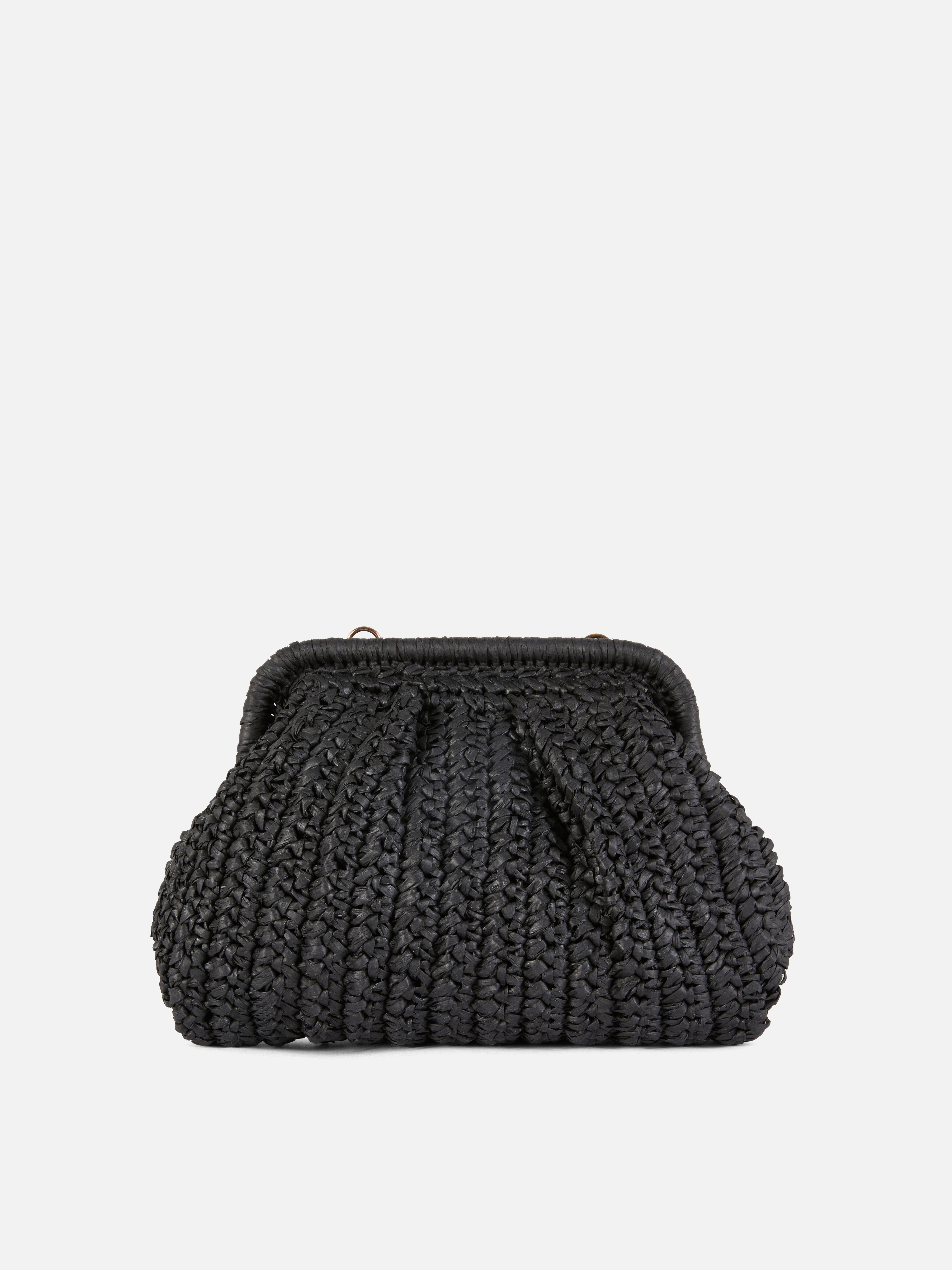 „Paula Echevarría“ Stroh-Clutch