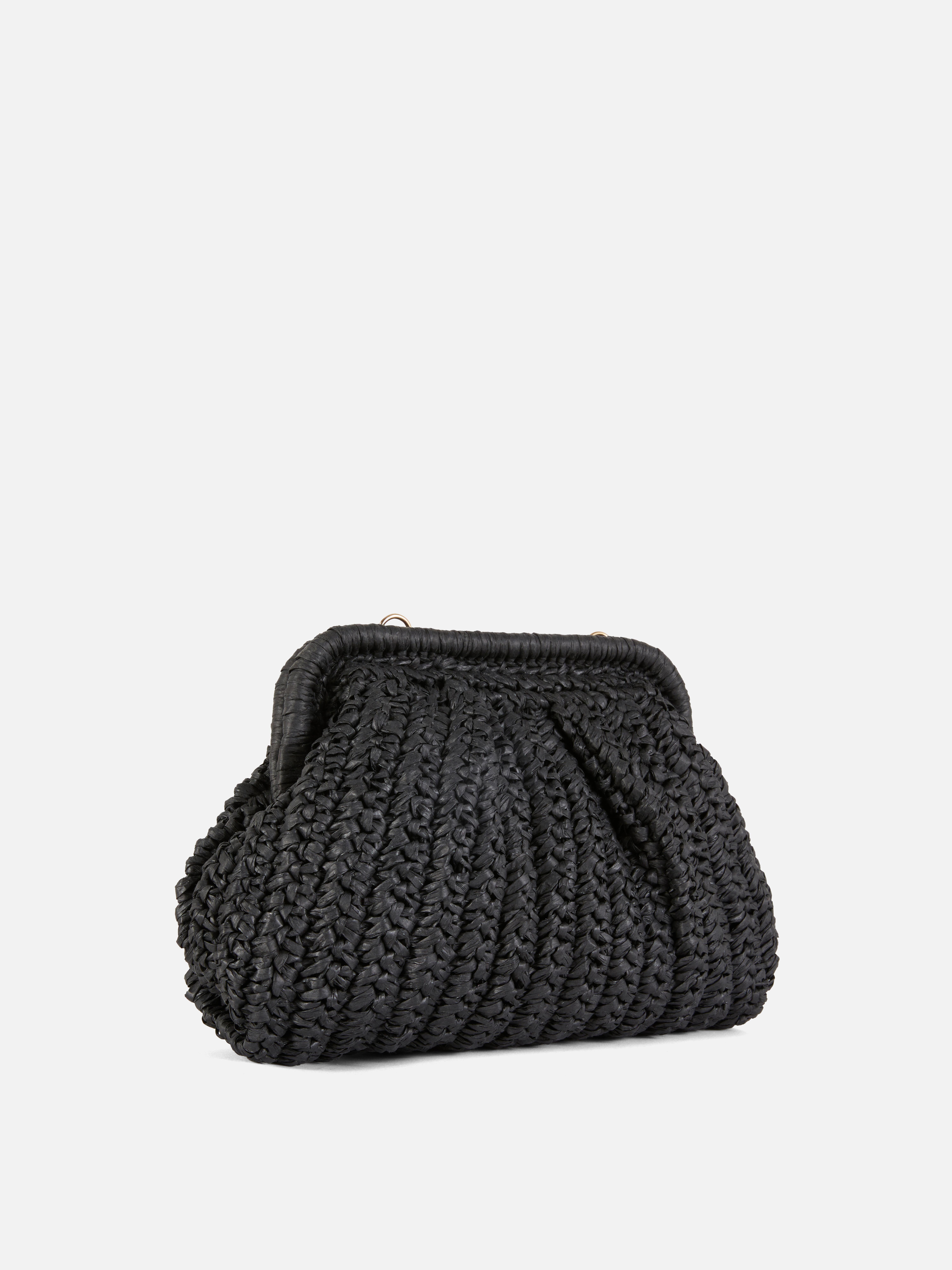 „Paula Echevarría“ Stroh-Clutch