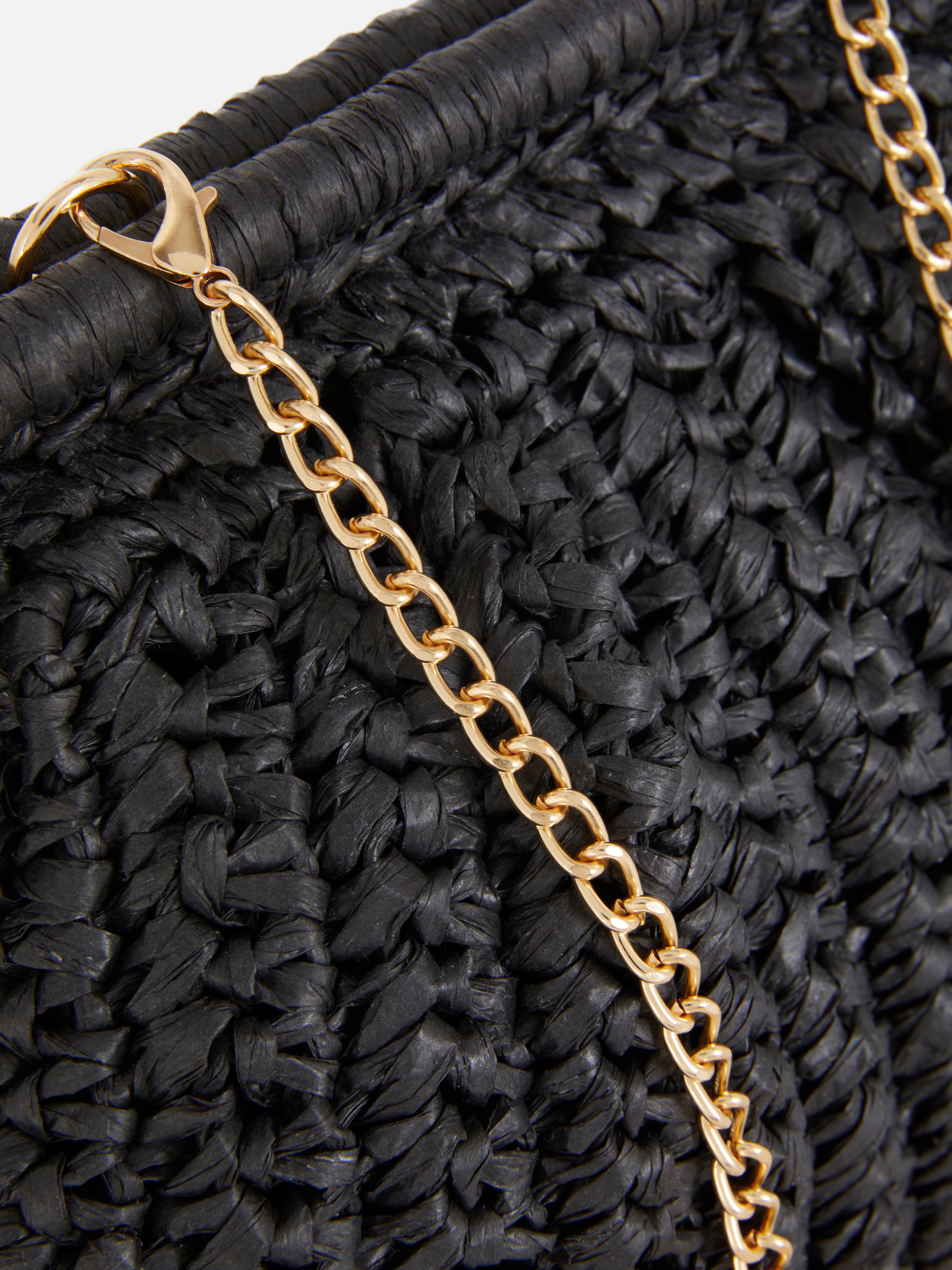 „Paula Echevarría“ Stroh-Clutch