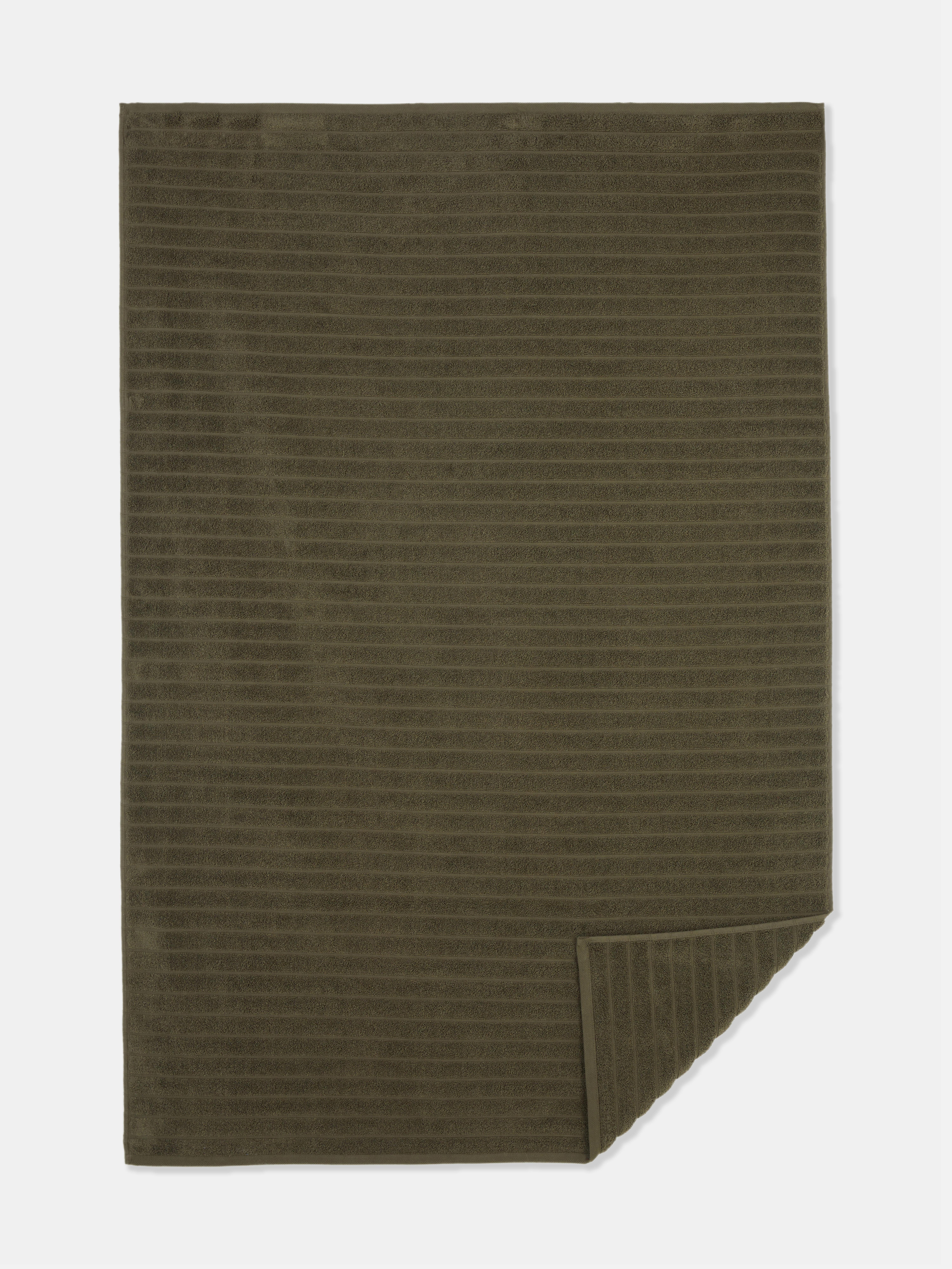 Serviette de bain côtelée extra large Vert