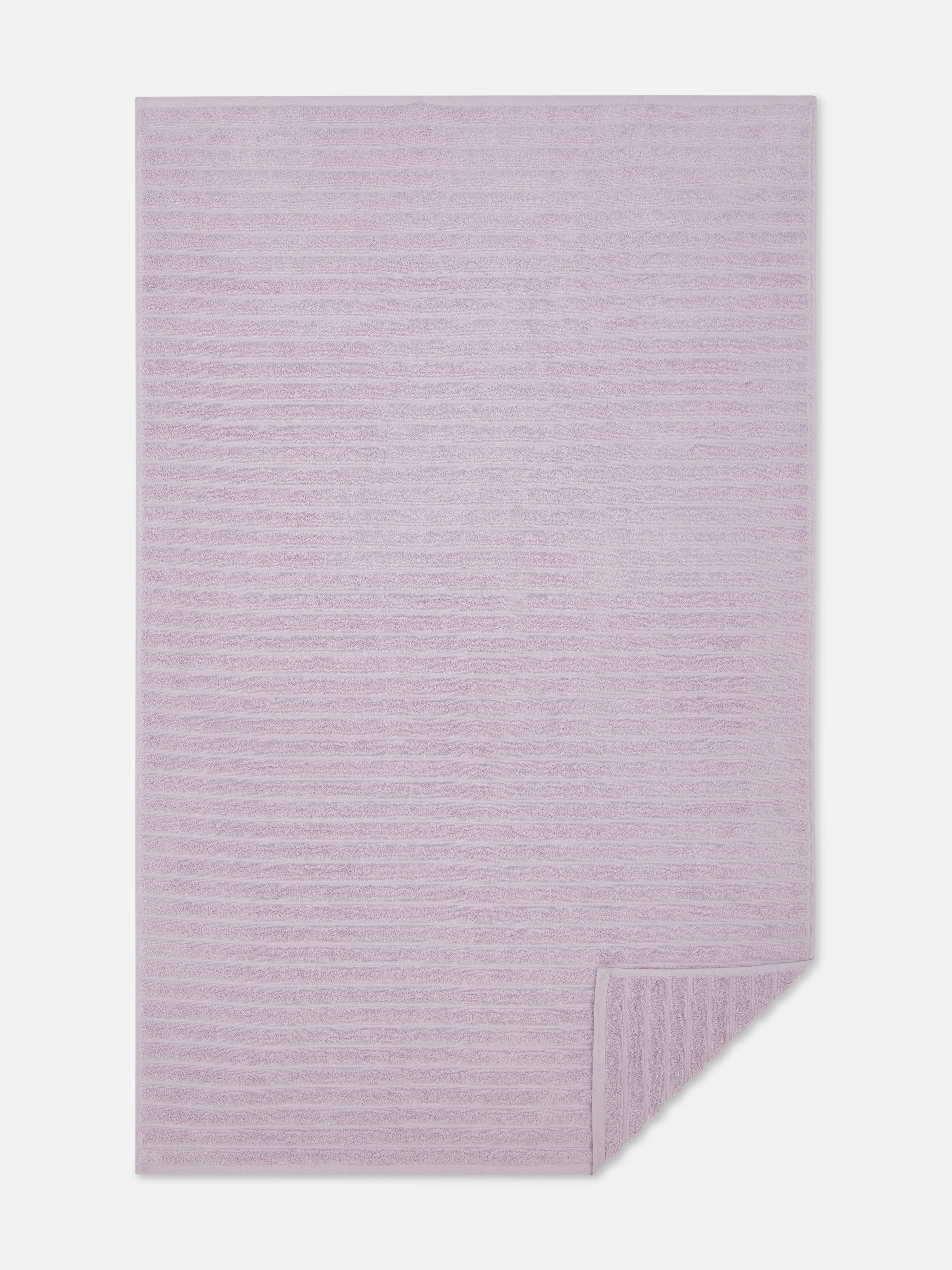 Extra Large Ribbed Bath Towel Lilac