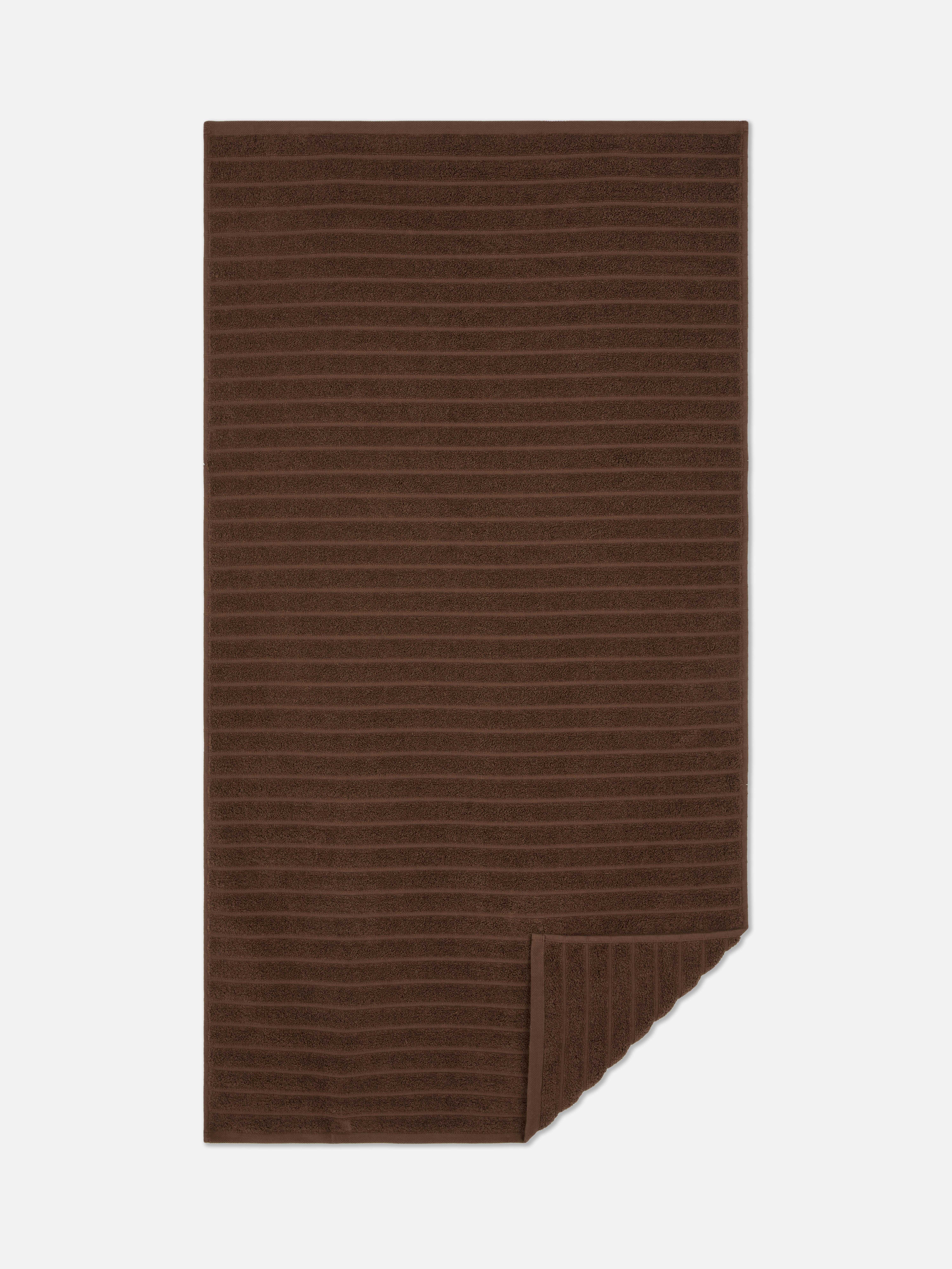 Serviette de bain côtelée extra large Chocolat