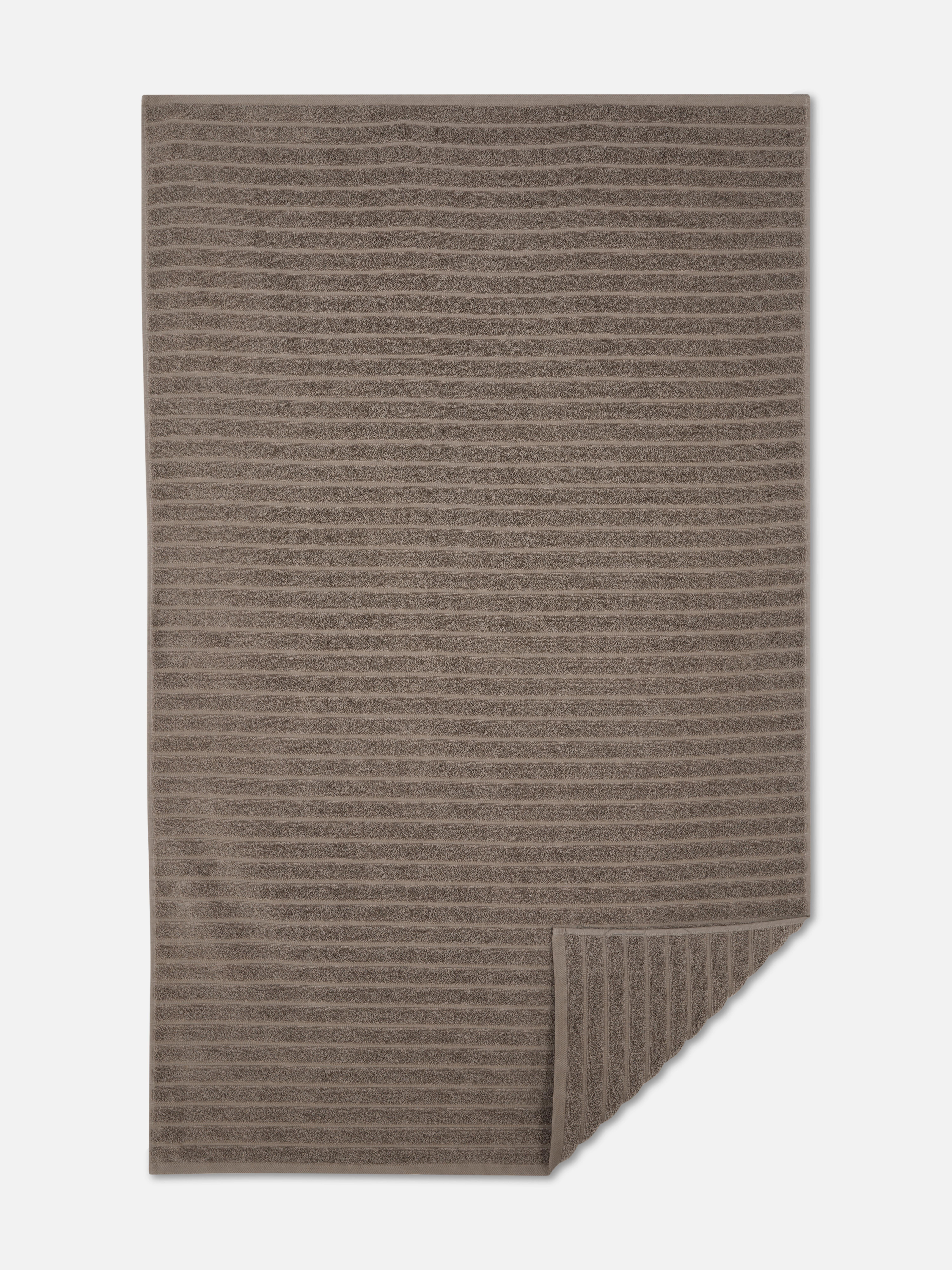 Extra Large Ribbed Bath Towel Mocha