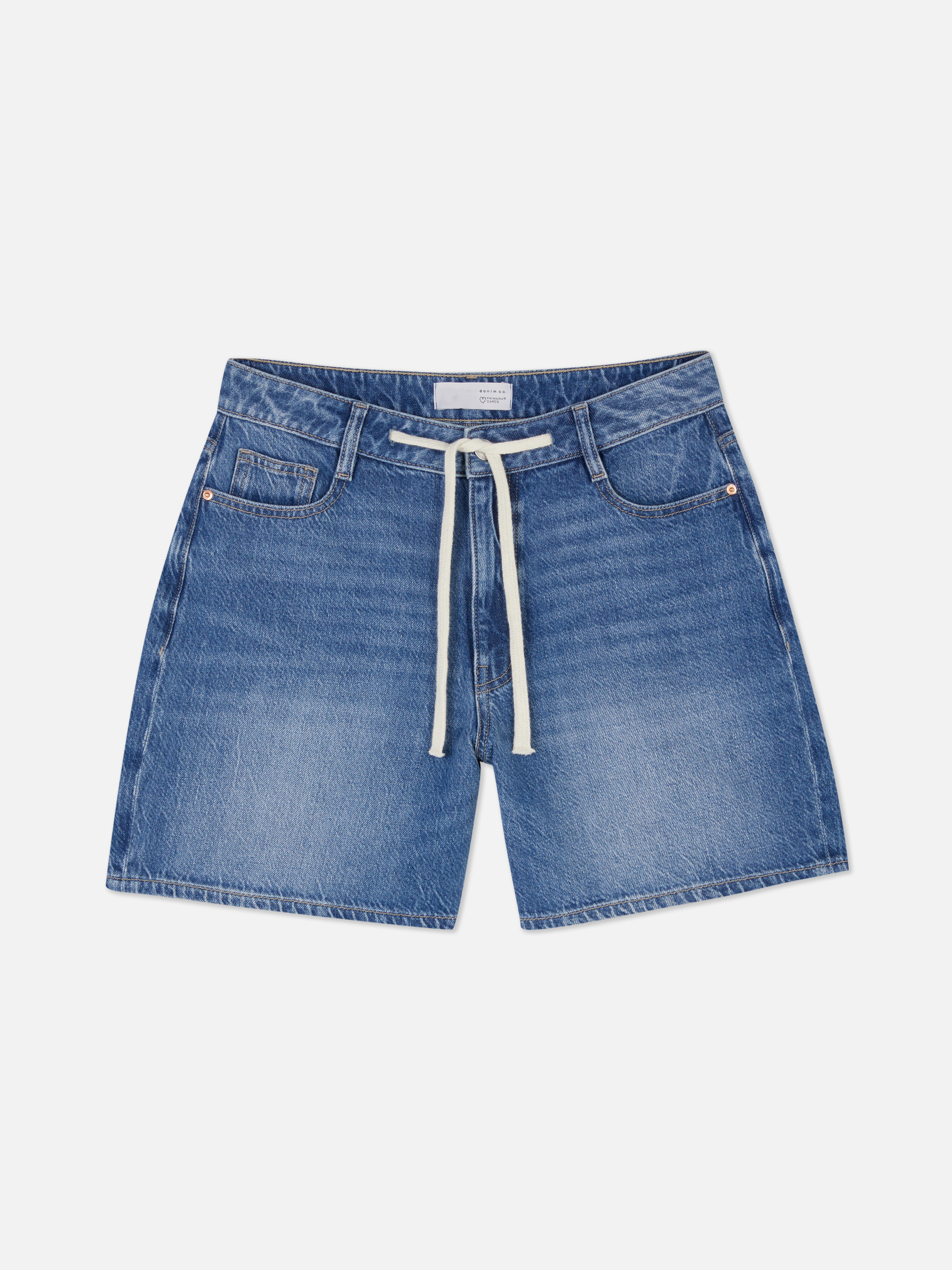 Tie Front Denim Shorts
