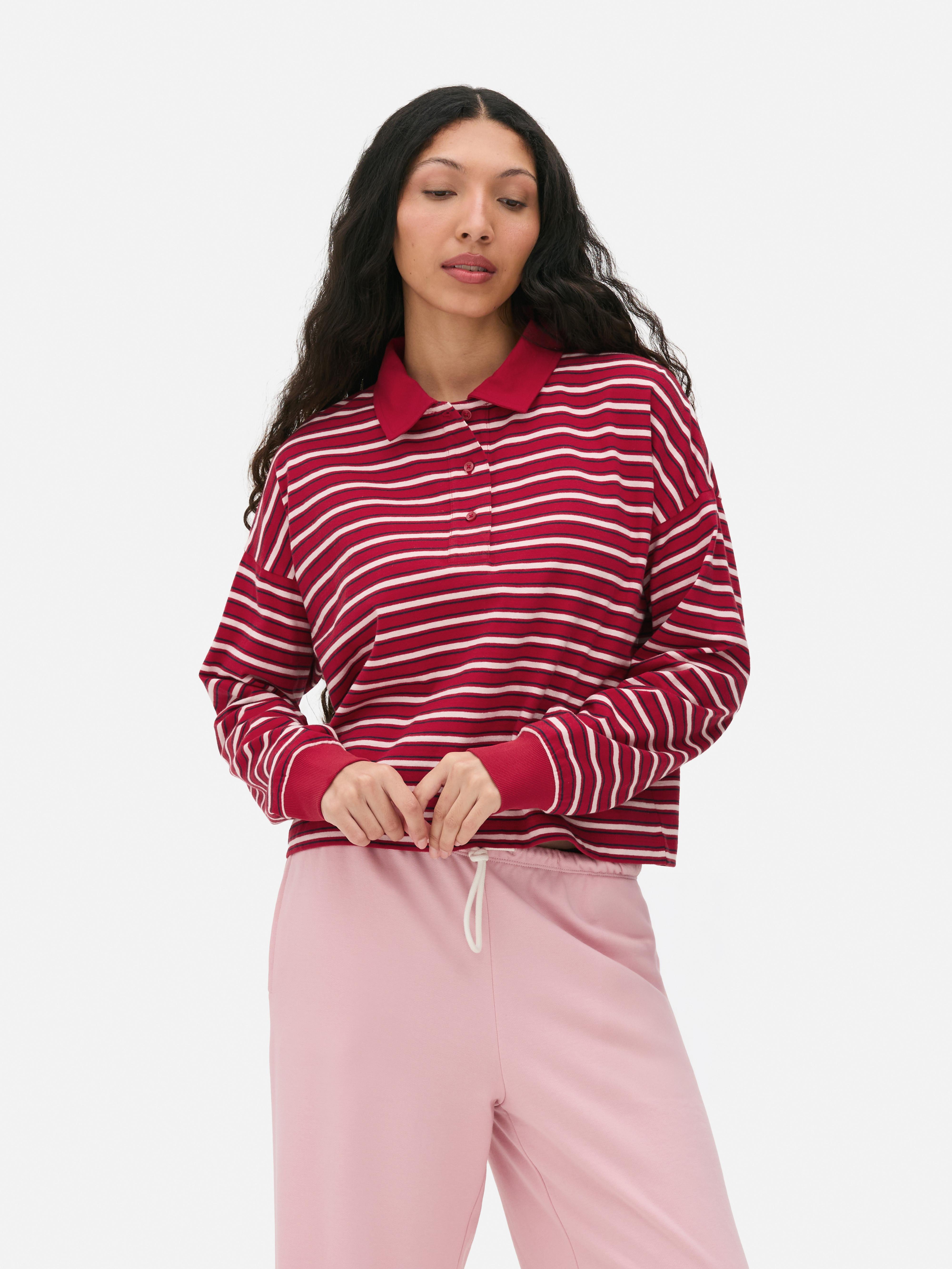 Striped Long Sleeve Rugby Shirt