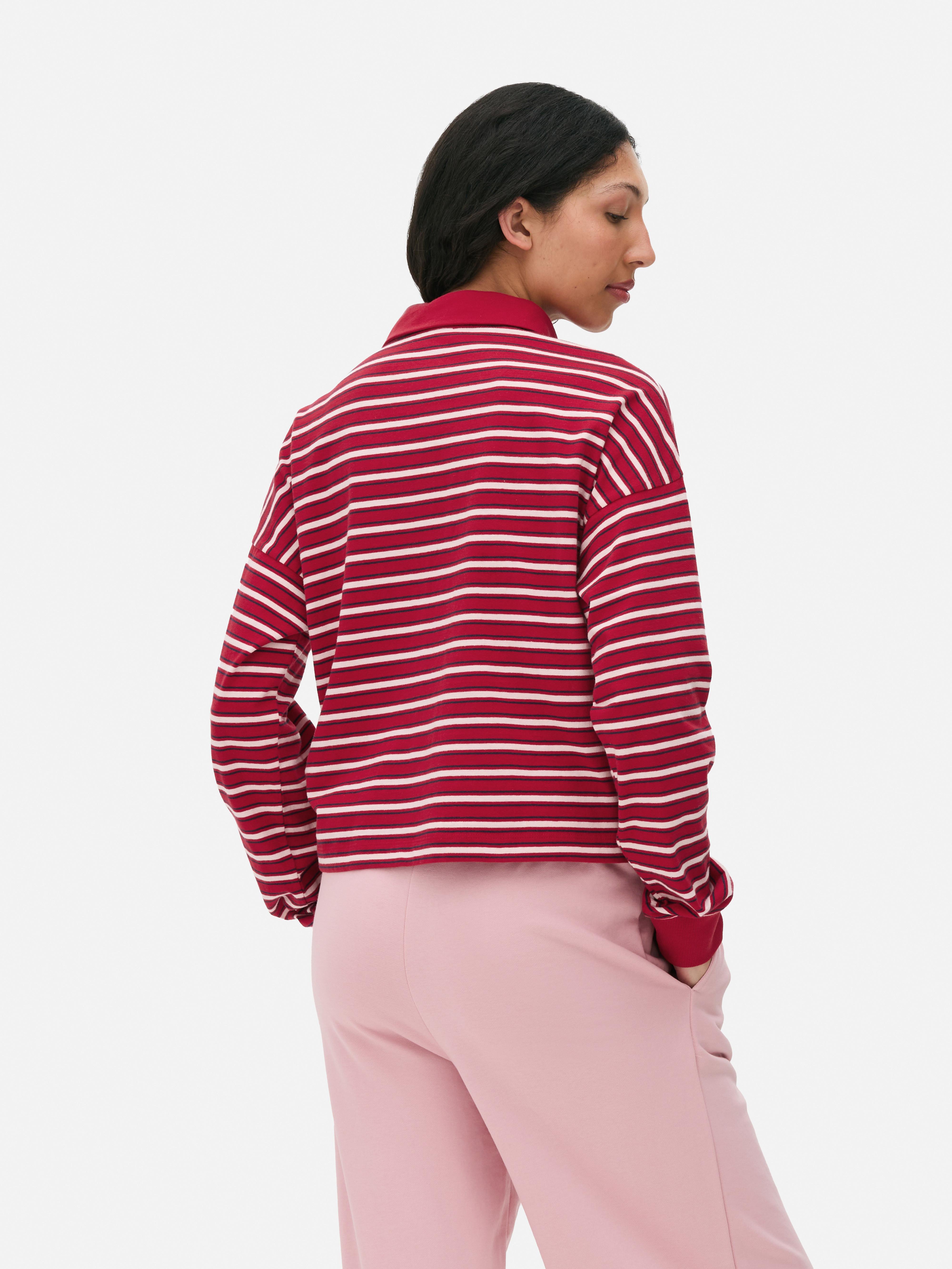 Striped Long Sleeve Rugby Shirt