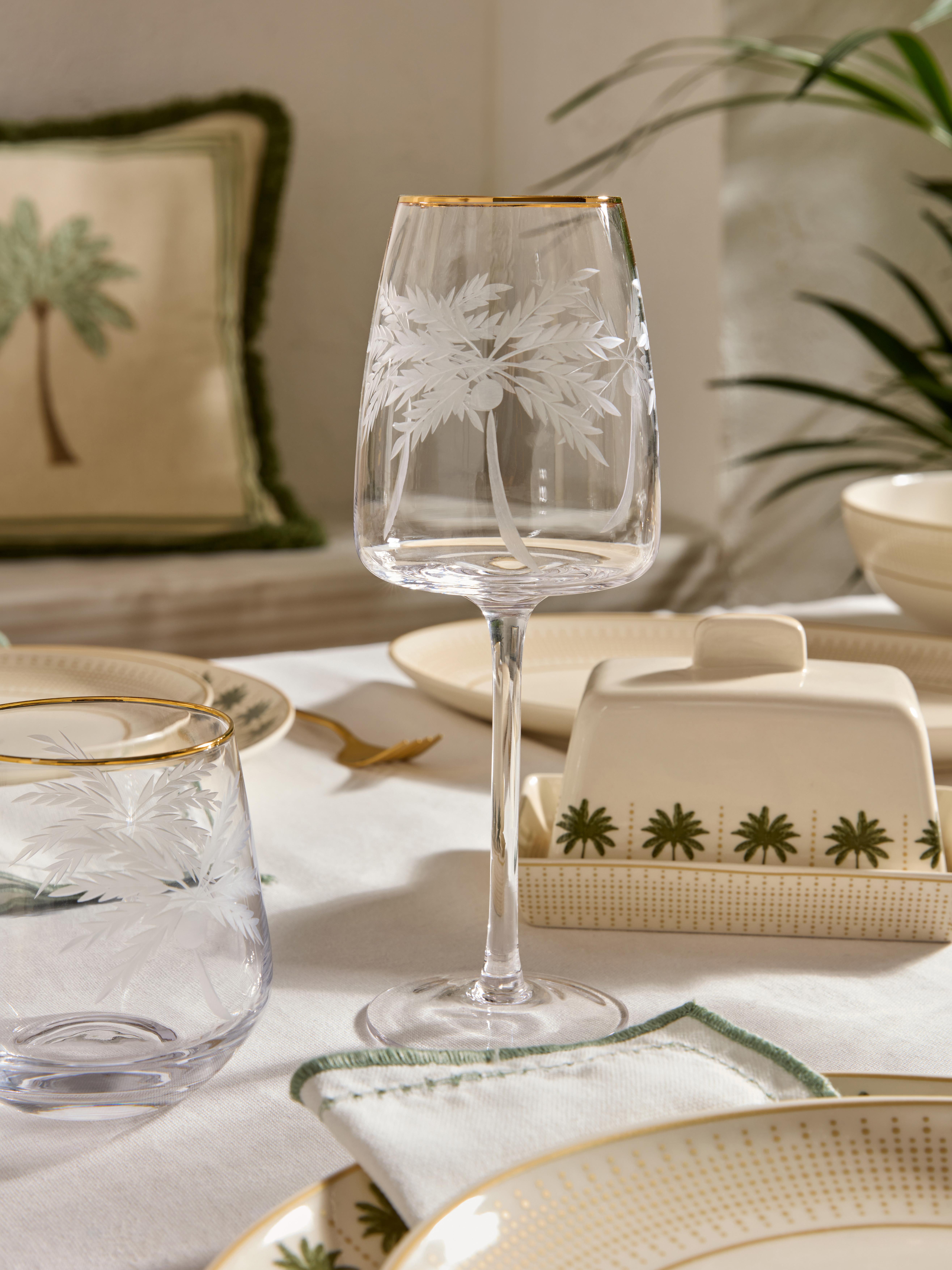 The Edit Palm Tree Wine Glass
