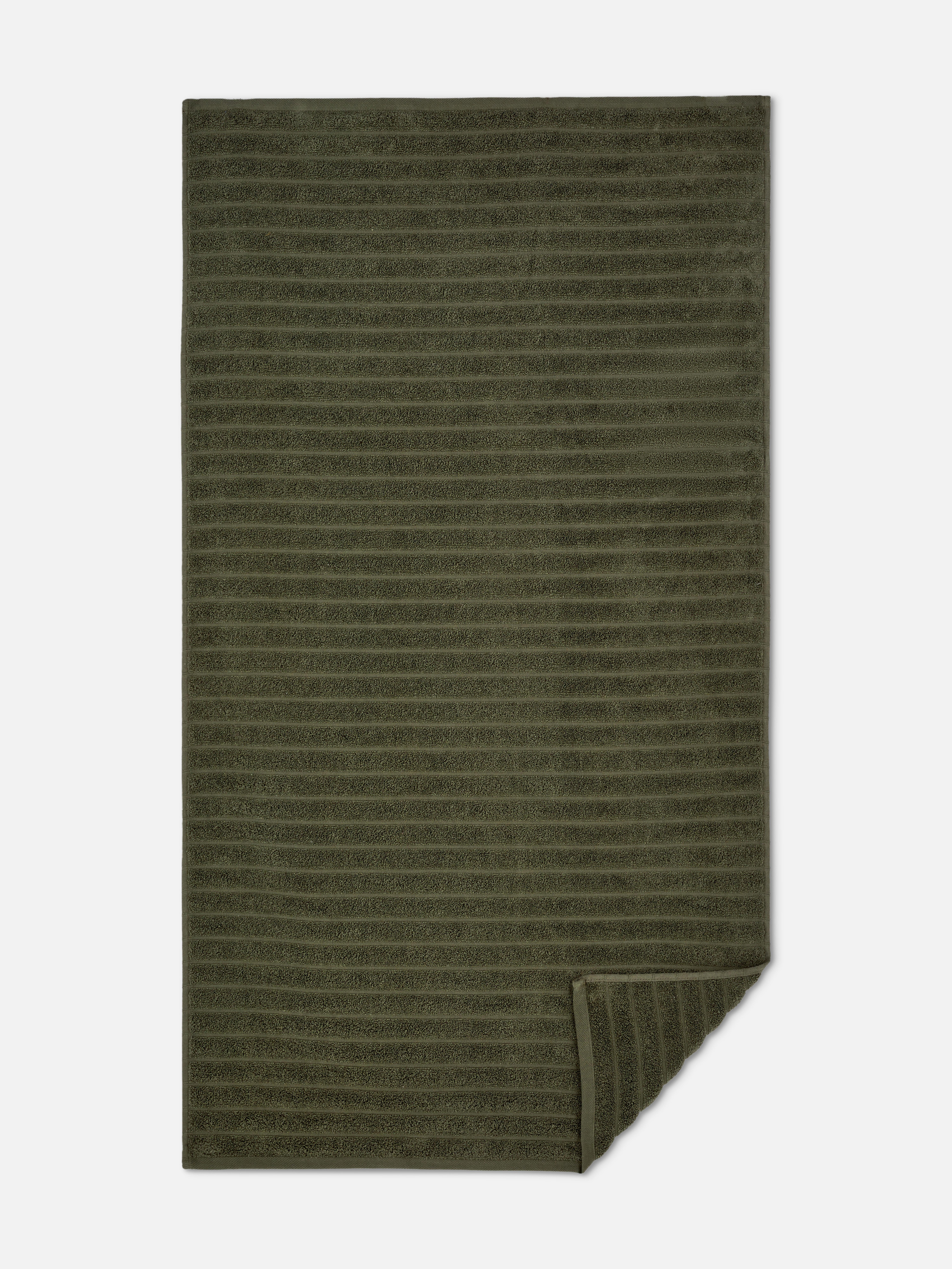 Serviette de bain côtelée Vert