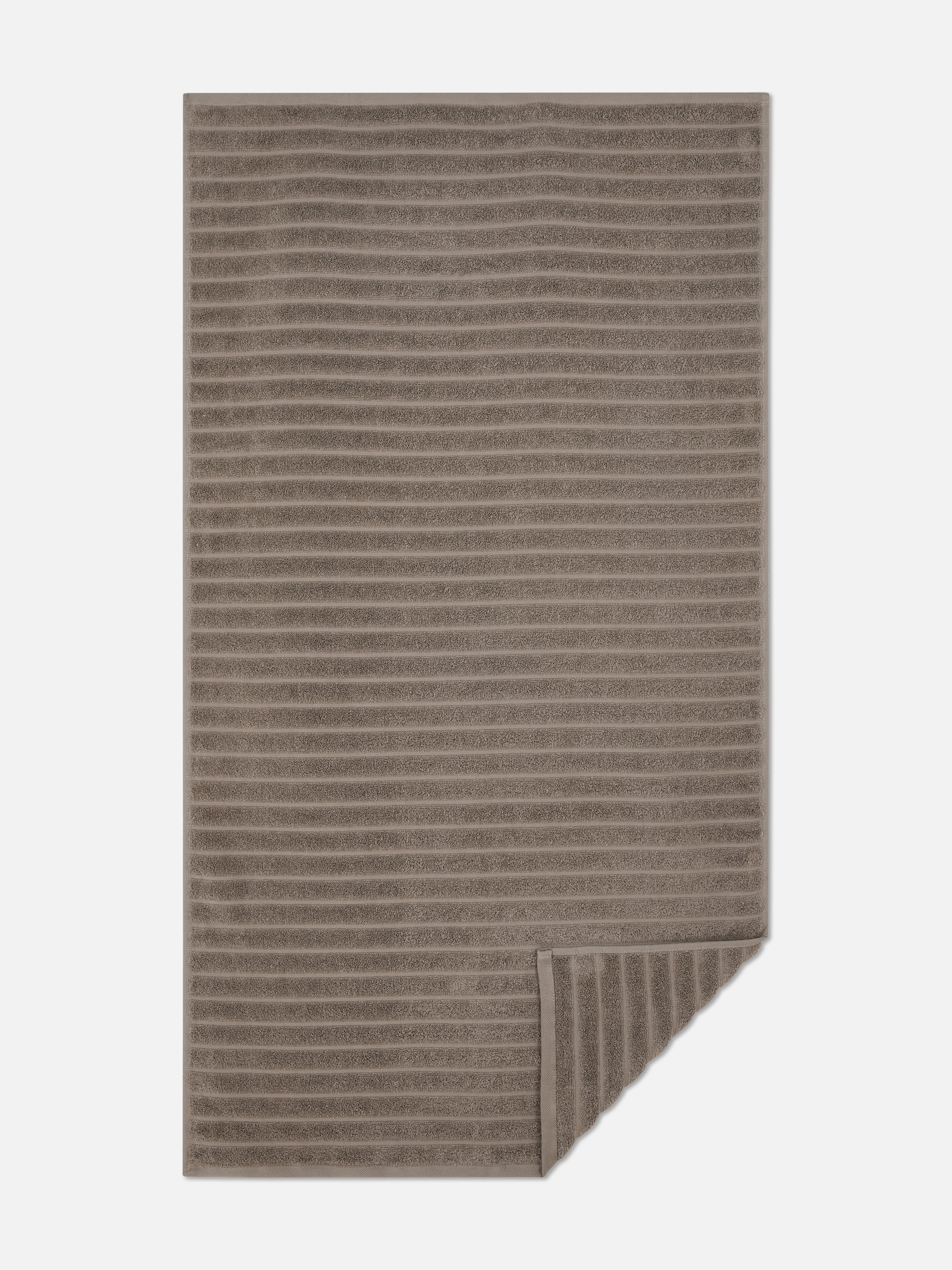 Badhanddoek van ribstof Mokkabruin
