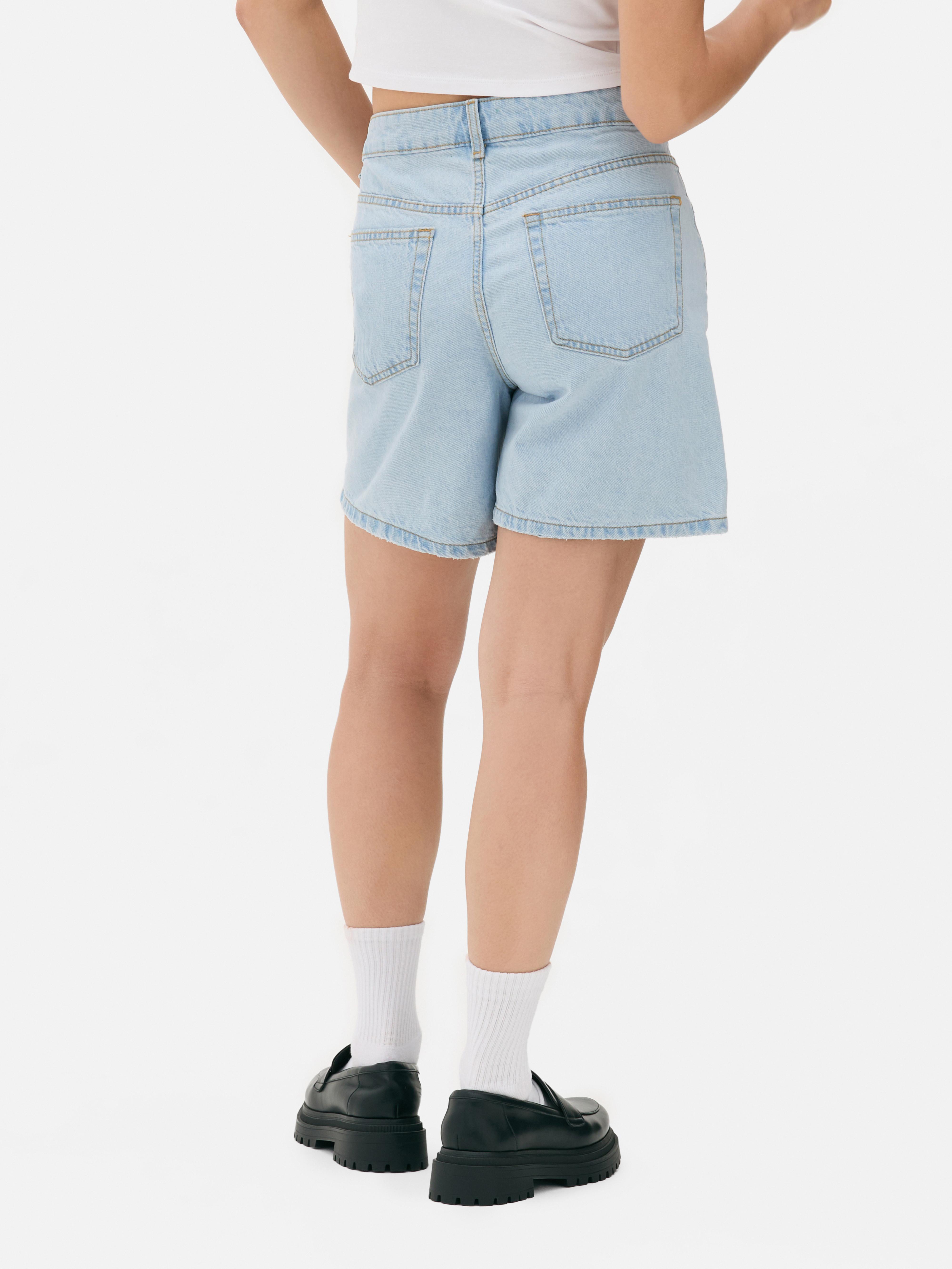 Denim korte bermudabroek