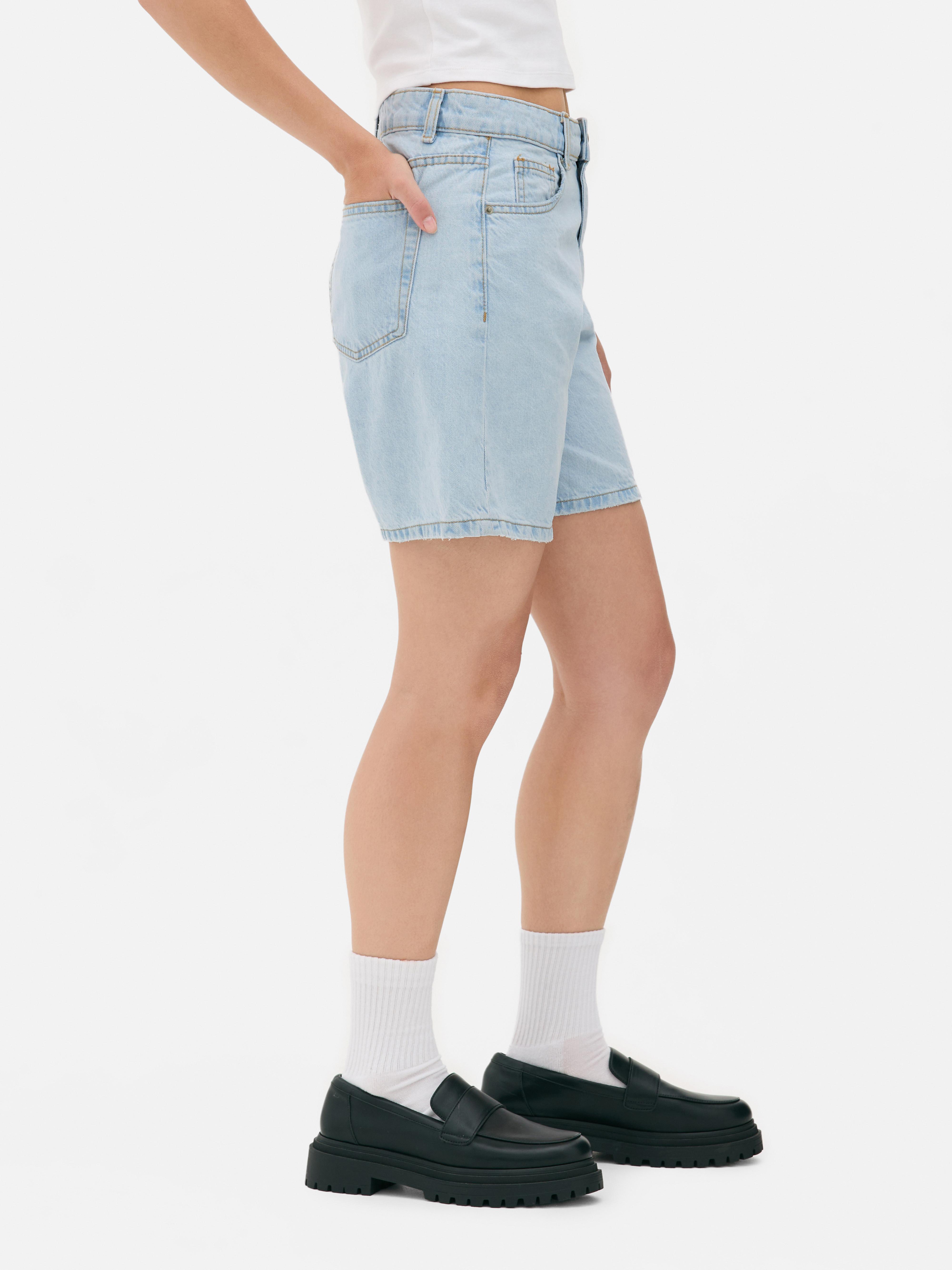 Denim korte bermudabroek