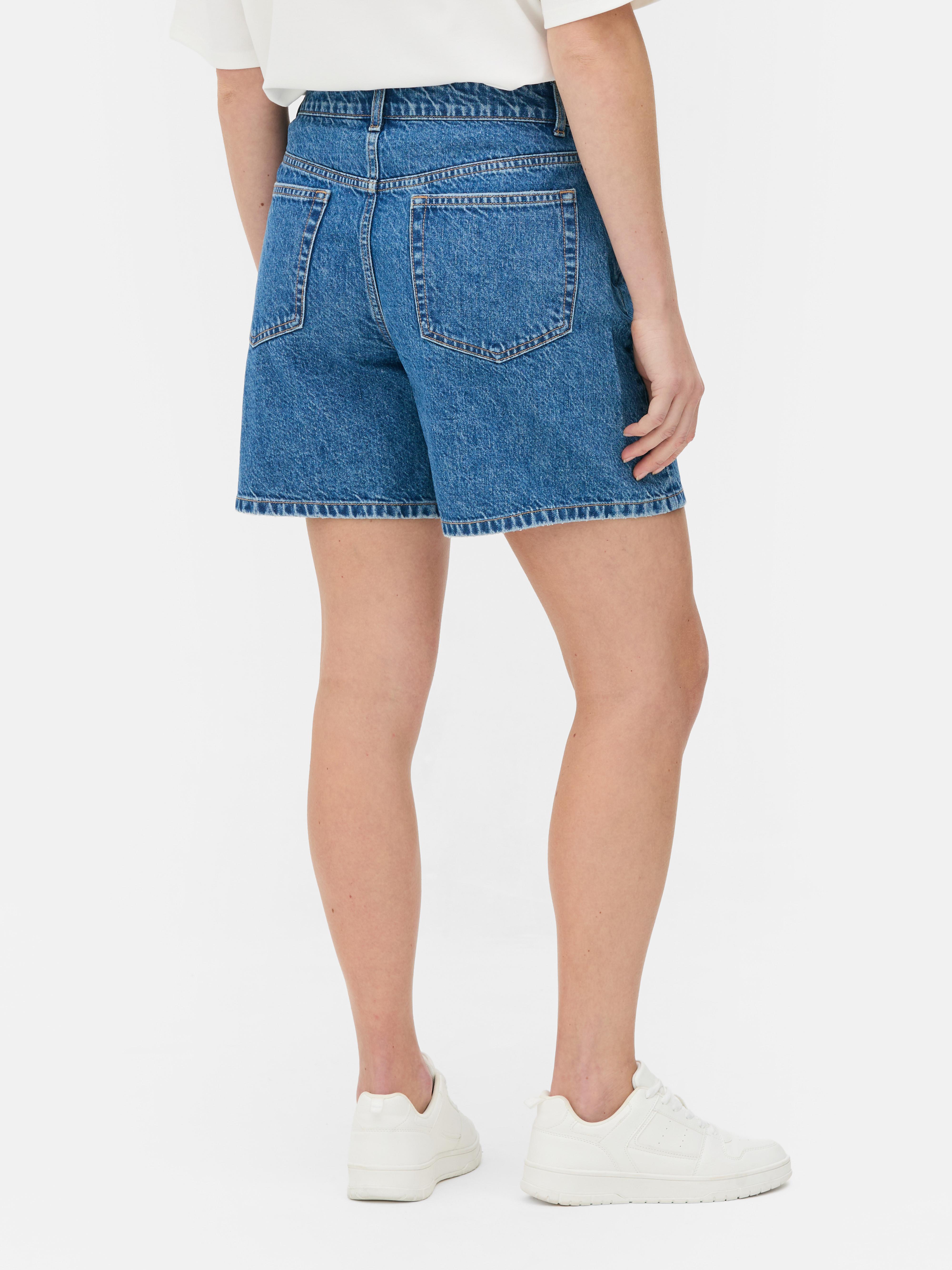 Denim korte bermudabroek