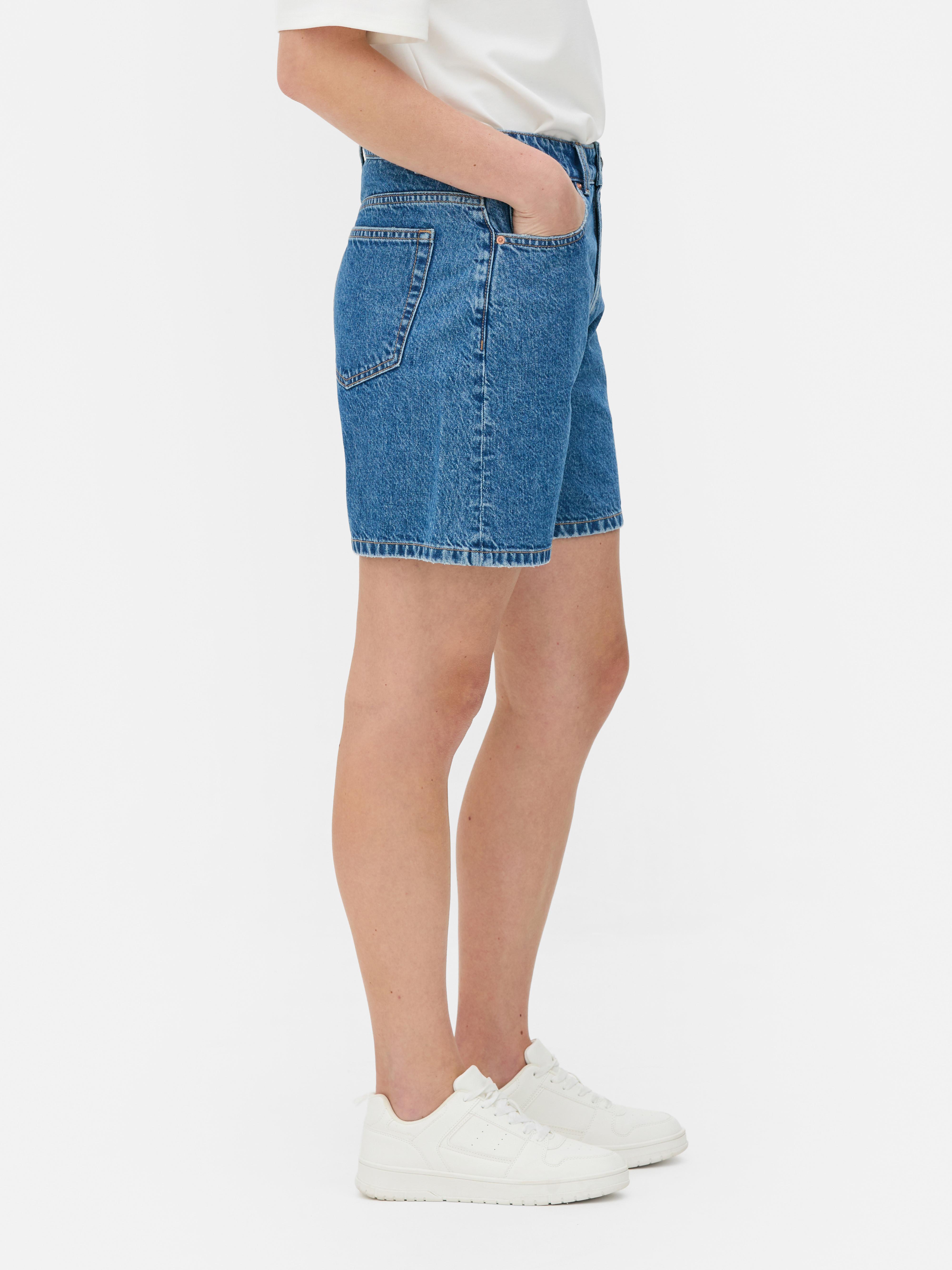 Denim korte bermudabroek