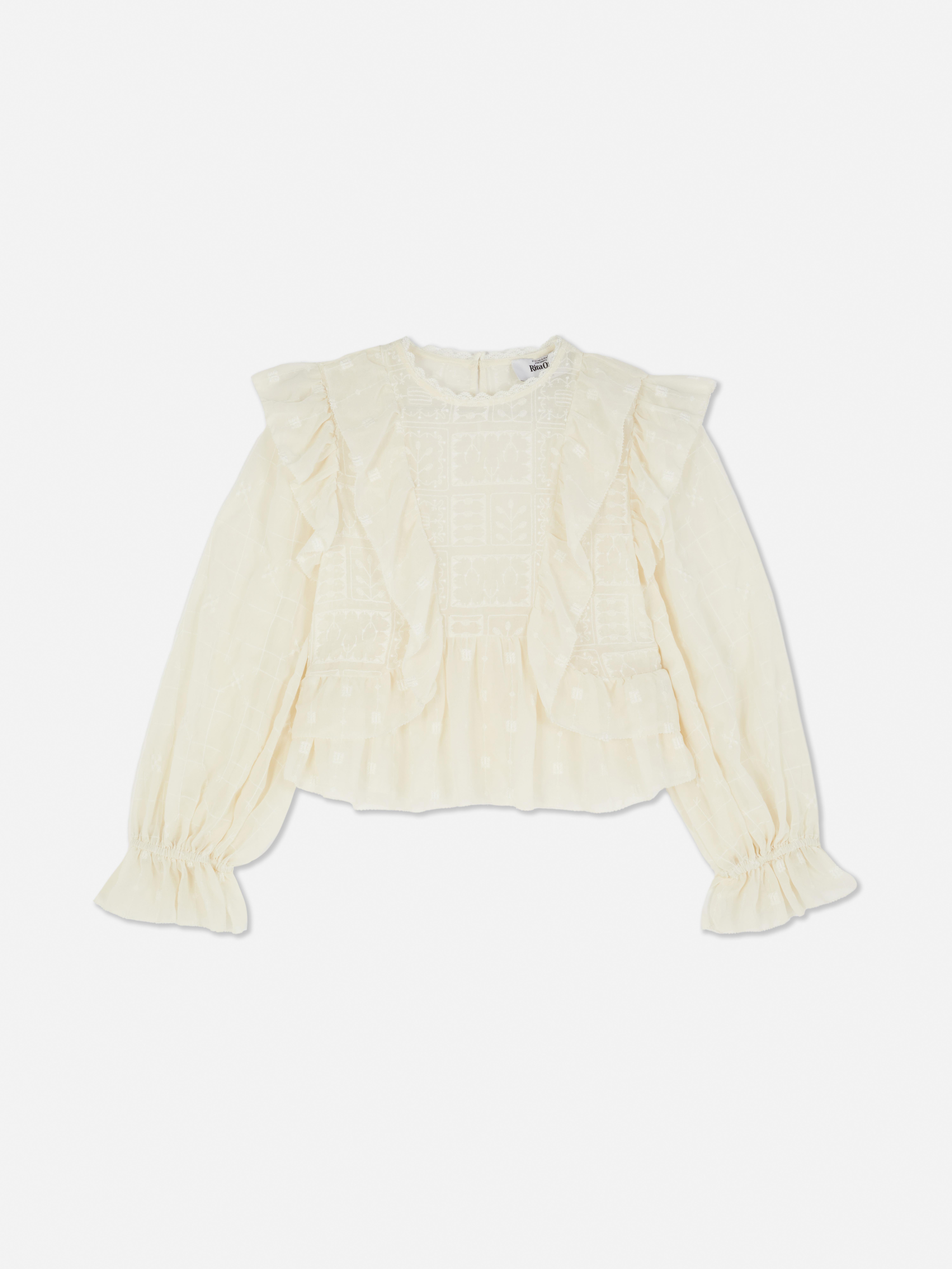 Rita Ora Georgette Ruffle Blouse