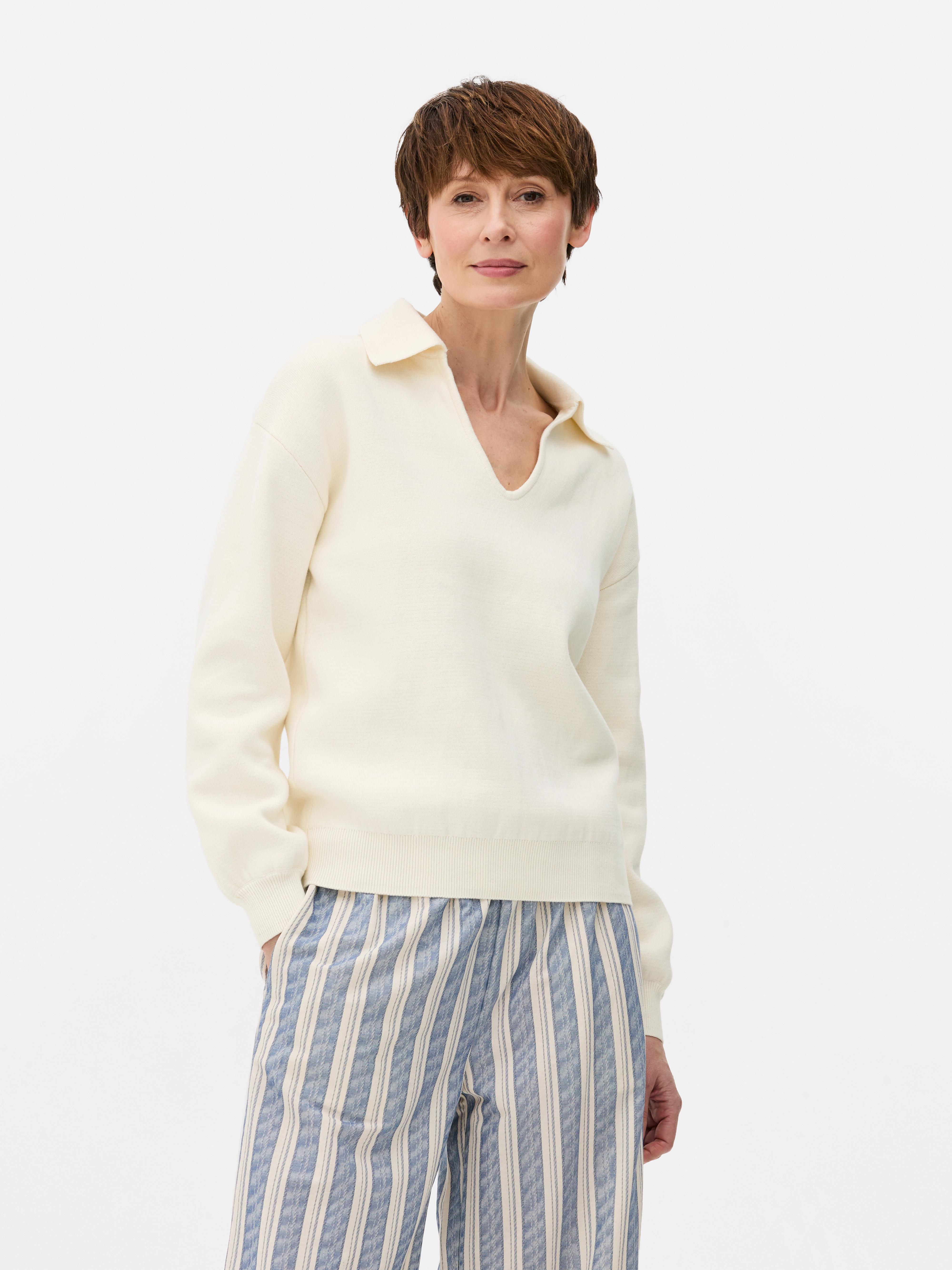 Polopullover mit Kragen
