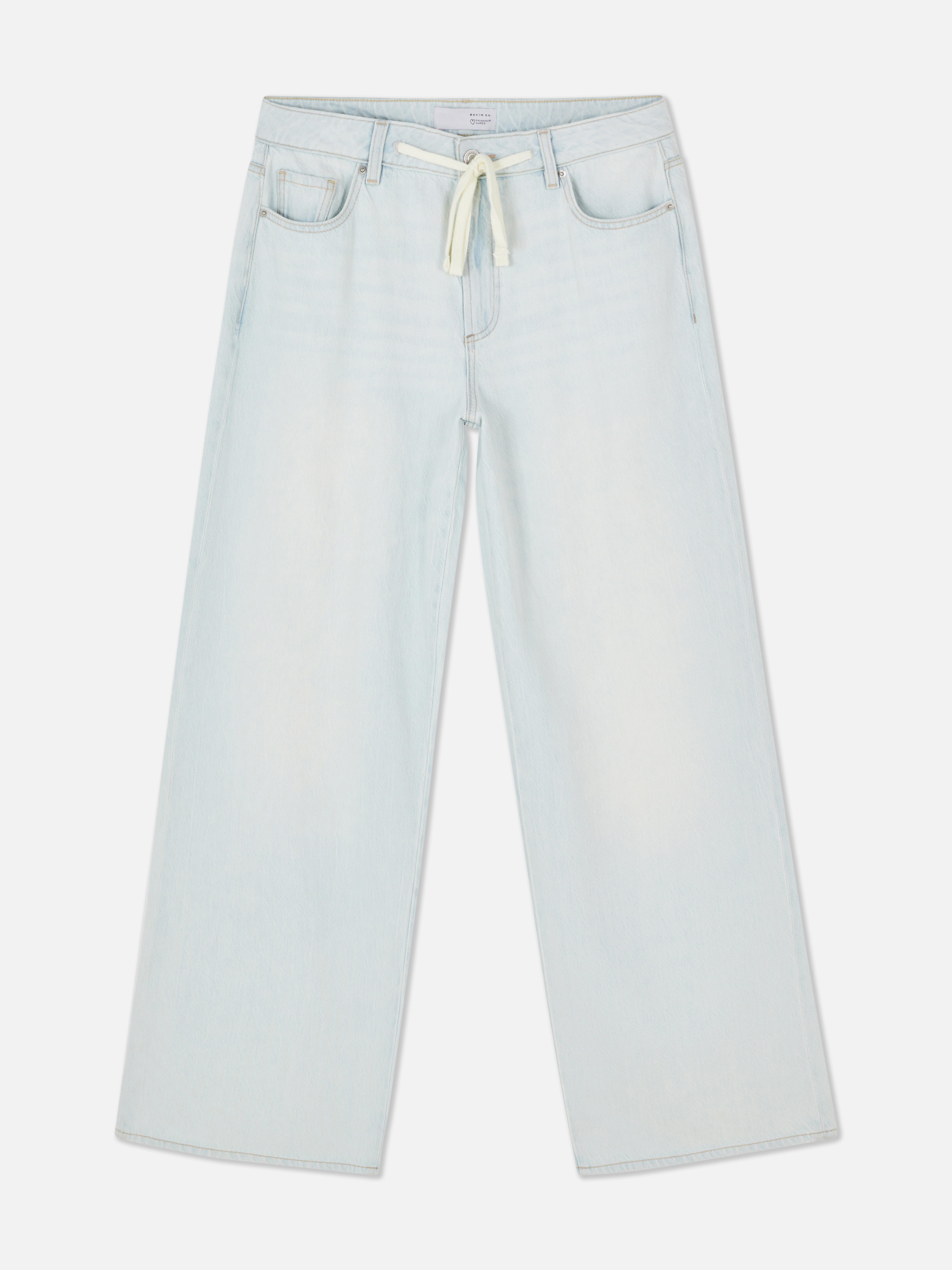 Tie Waist Wide Leg Jeans