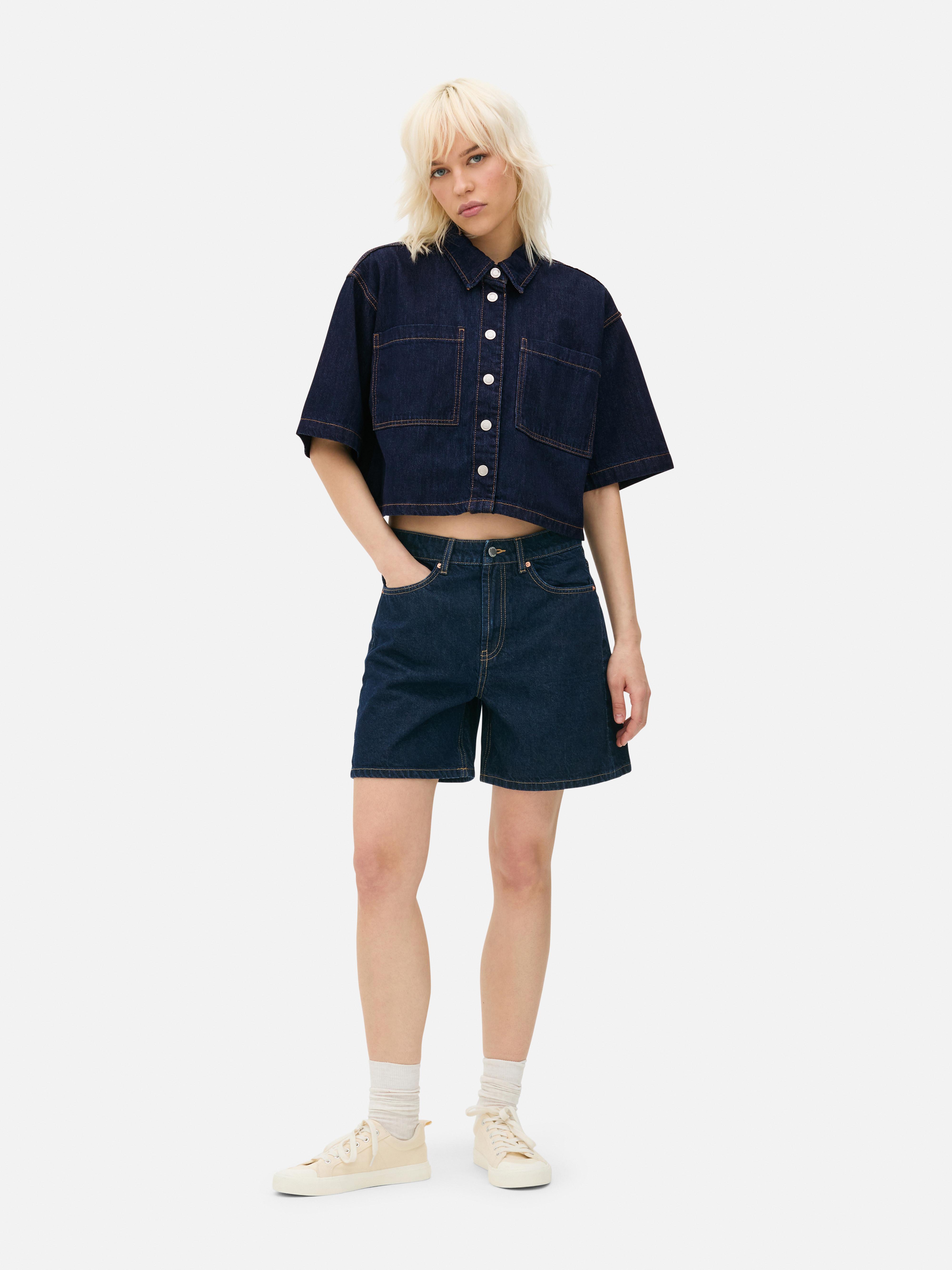 Crop Denim Shirt