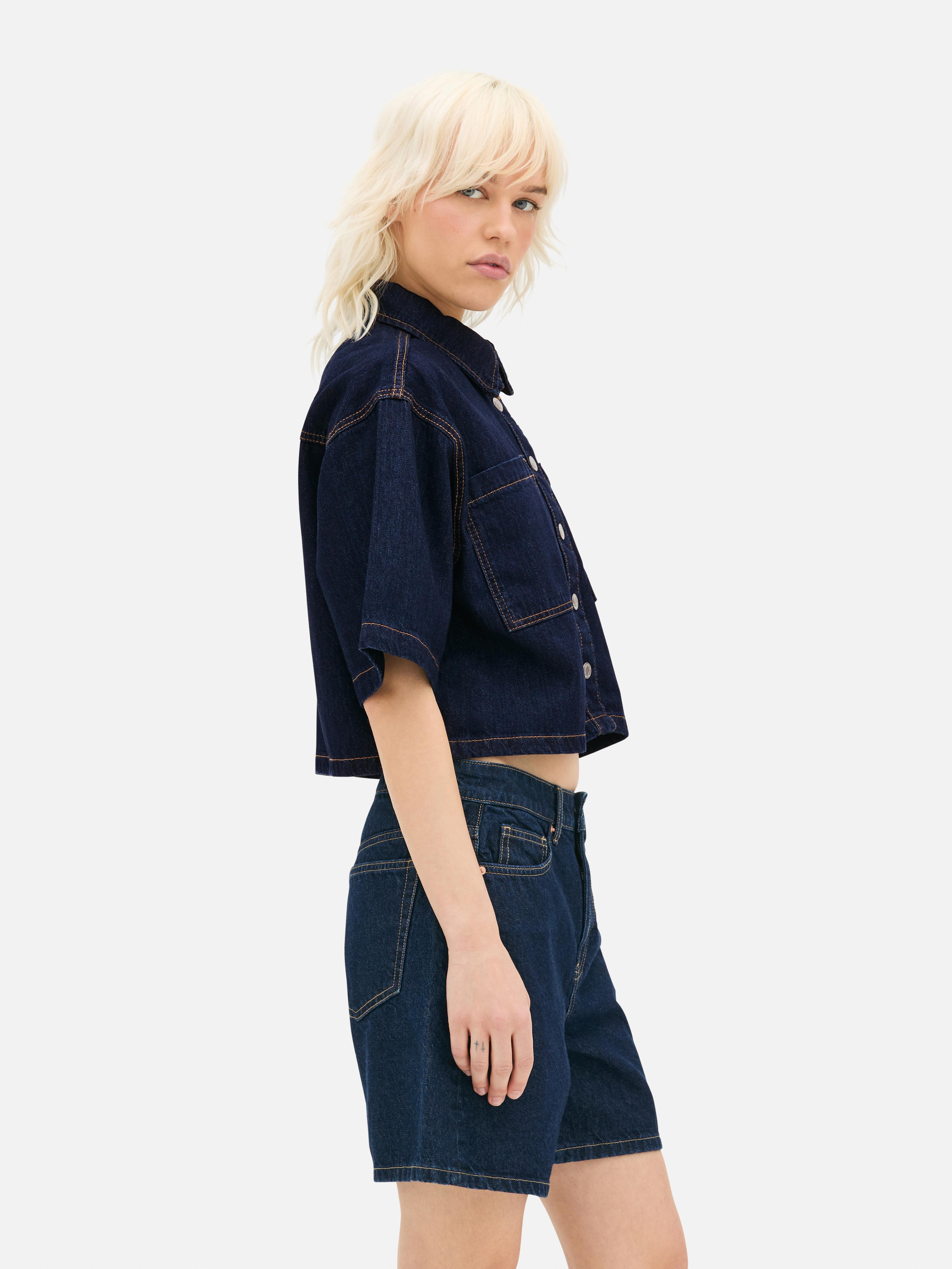 Crop Denim Shirt