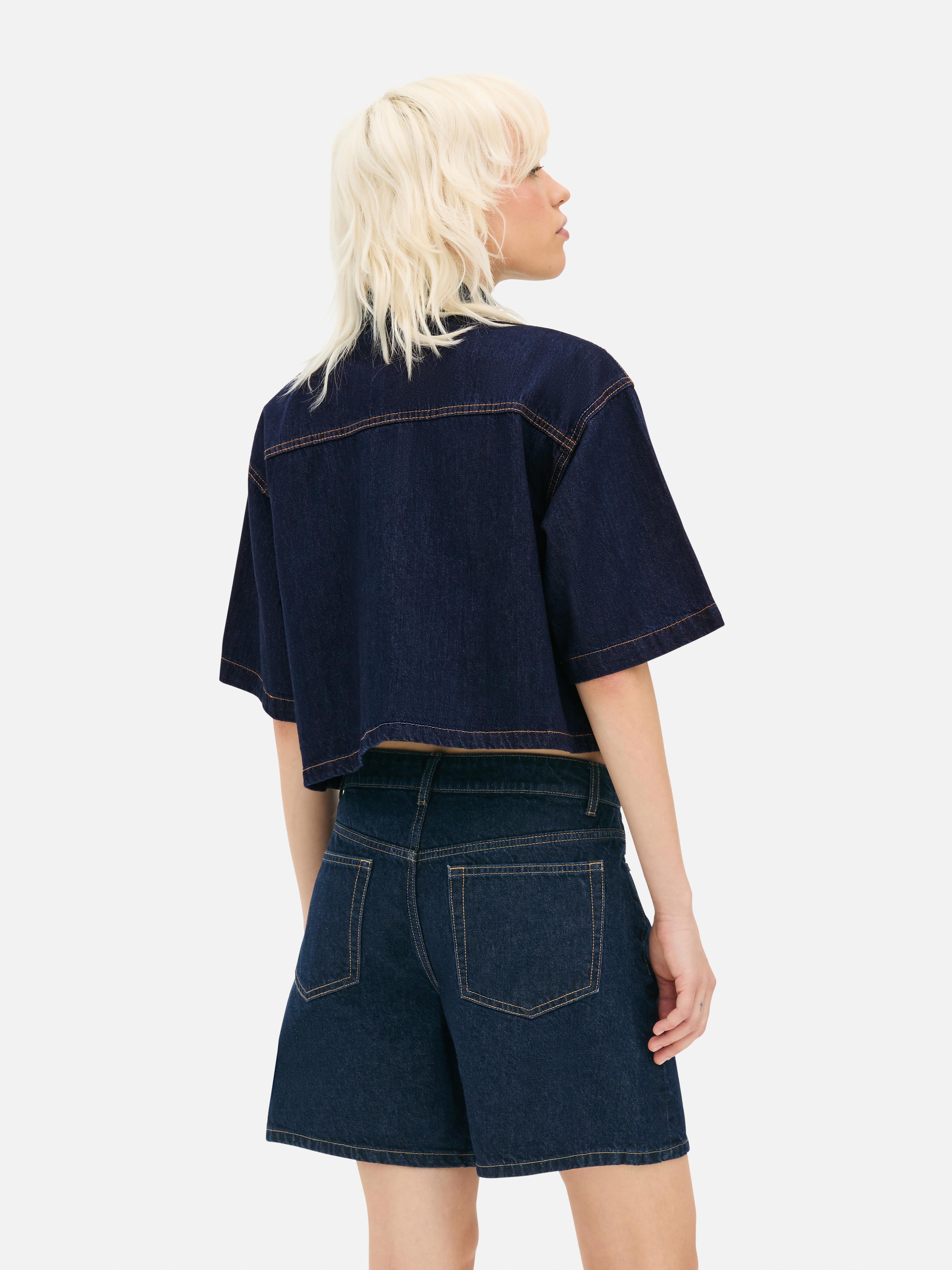 Crop Denim Shirt