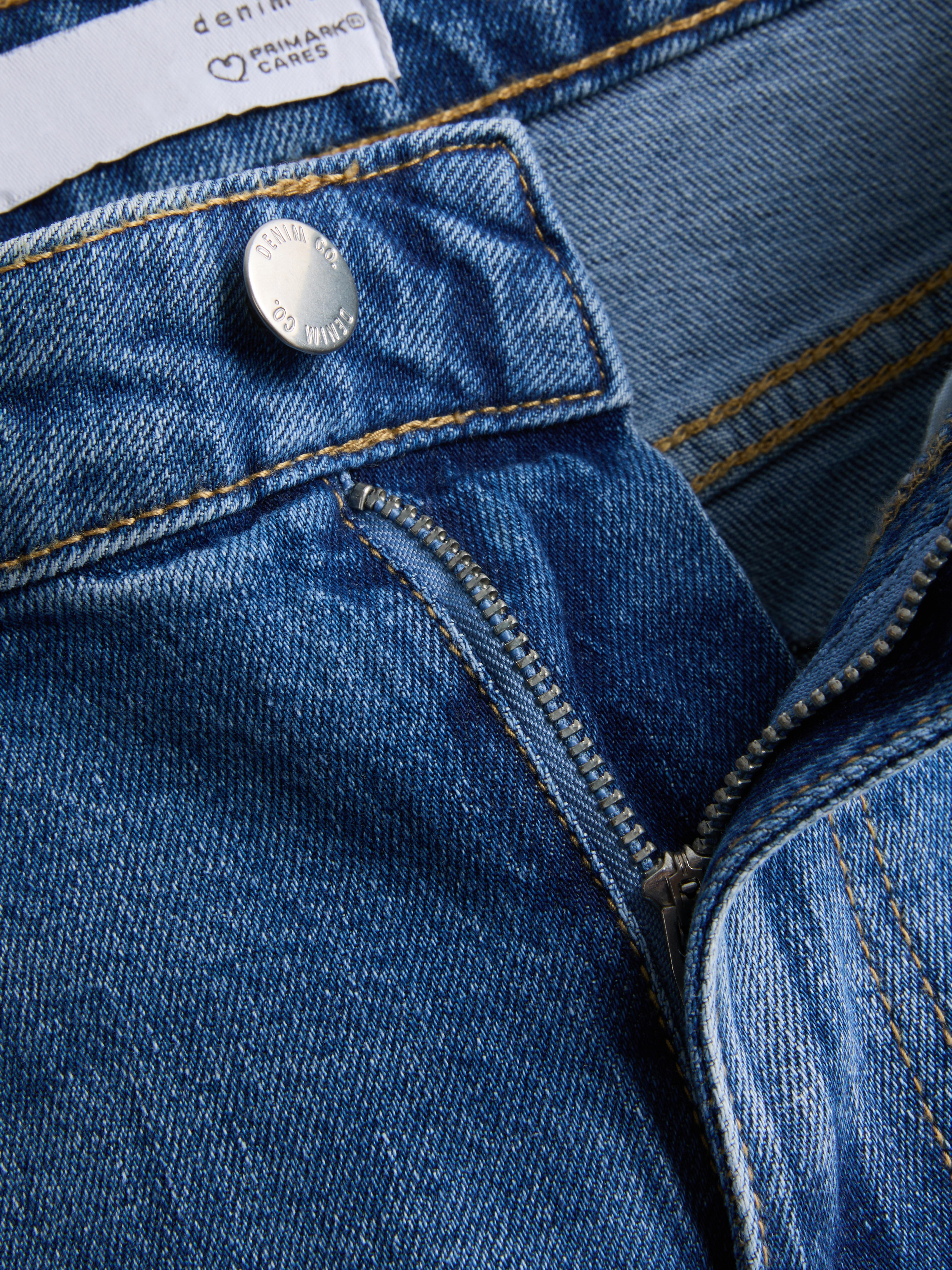 Cotton Denim Mom Shorts