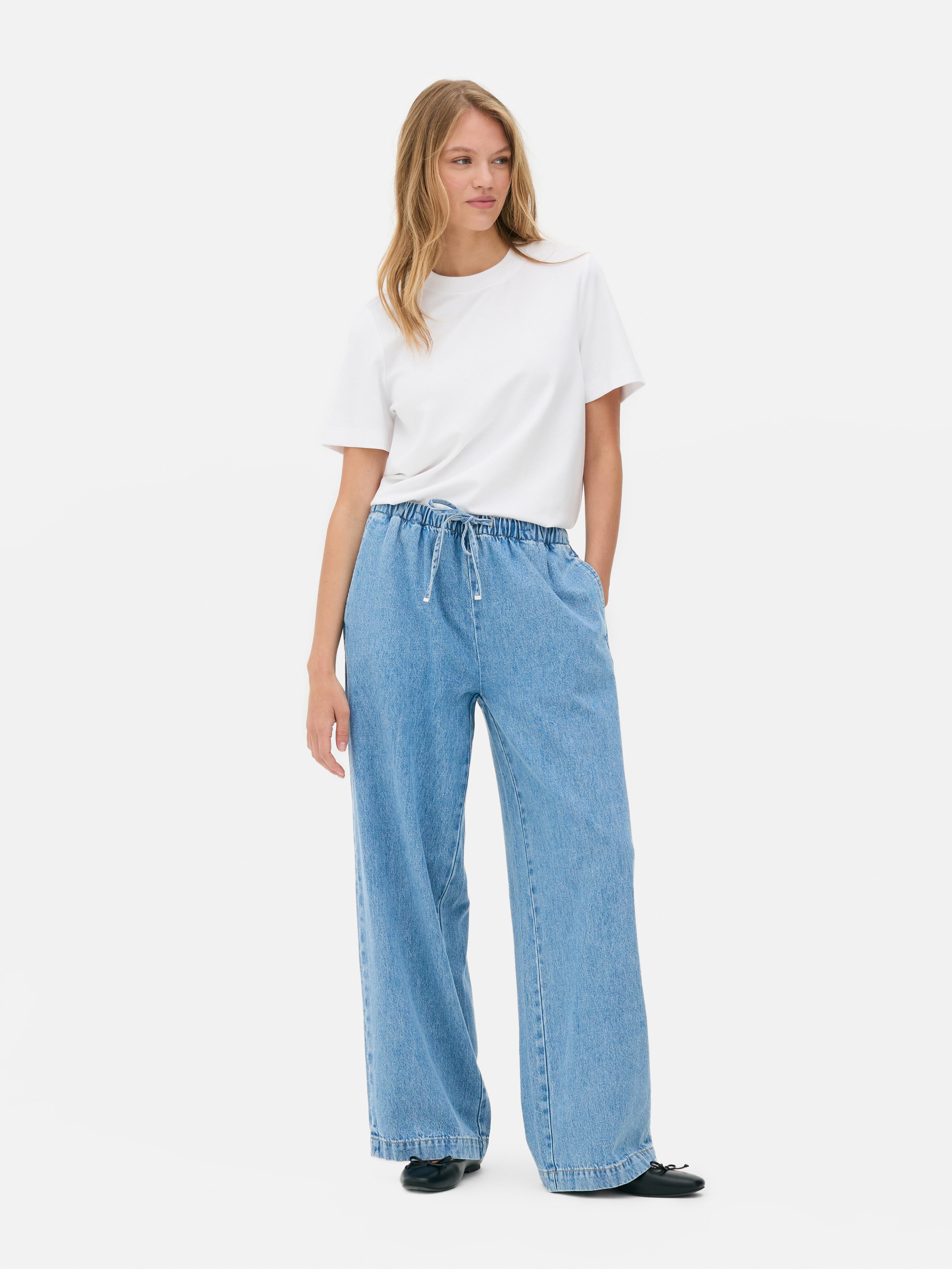 Jogging jeans met strikkoord