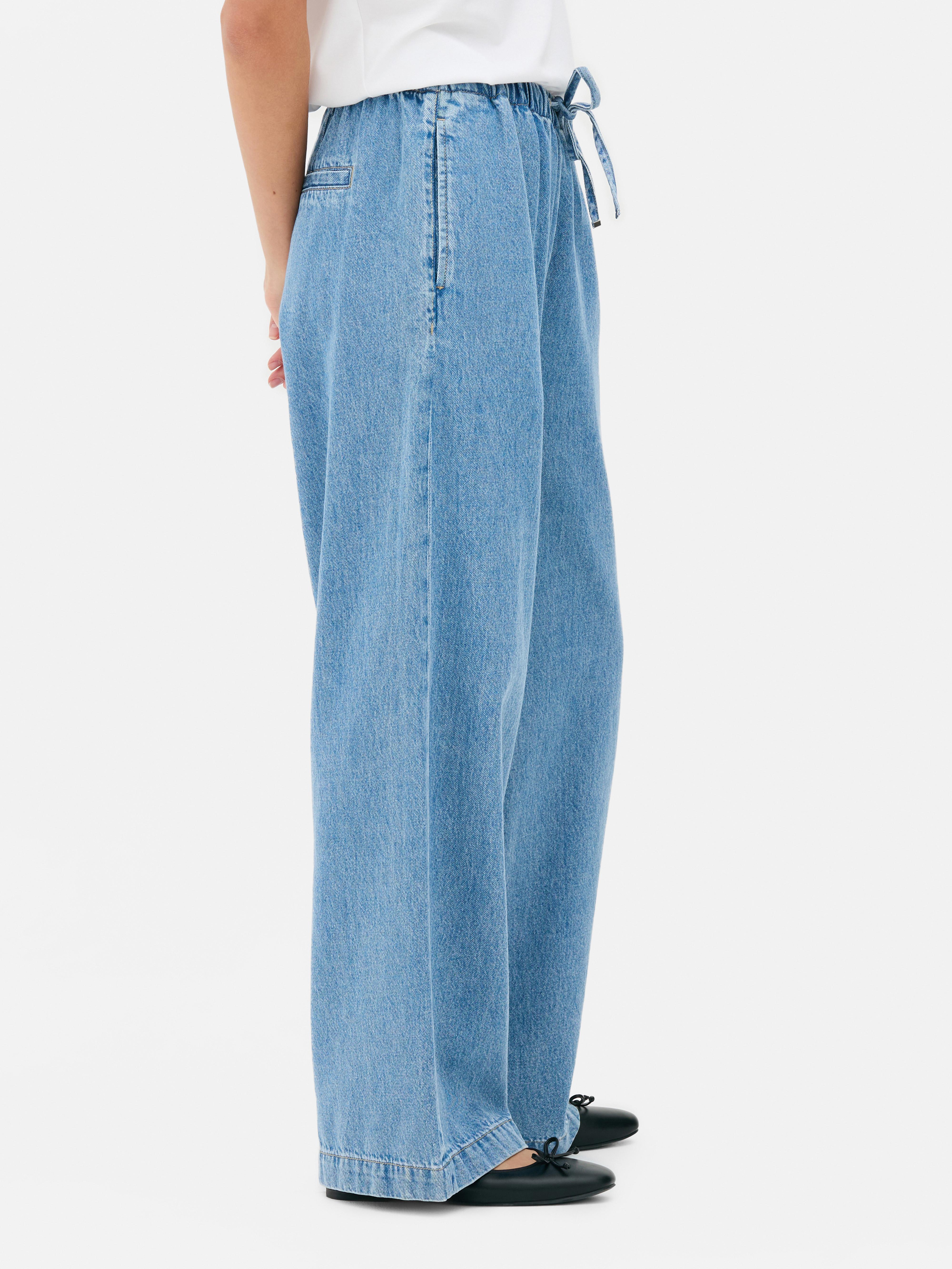 Jogging jeans met strikkoord