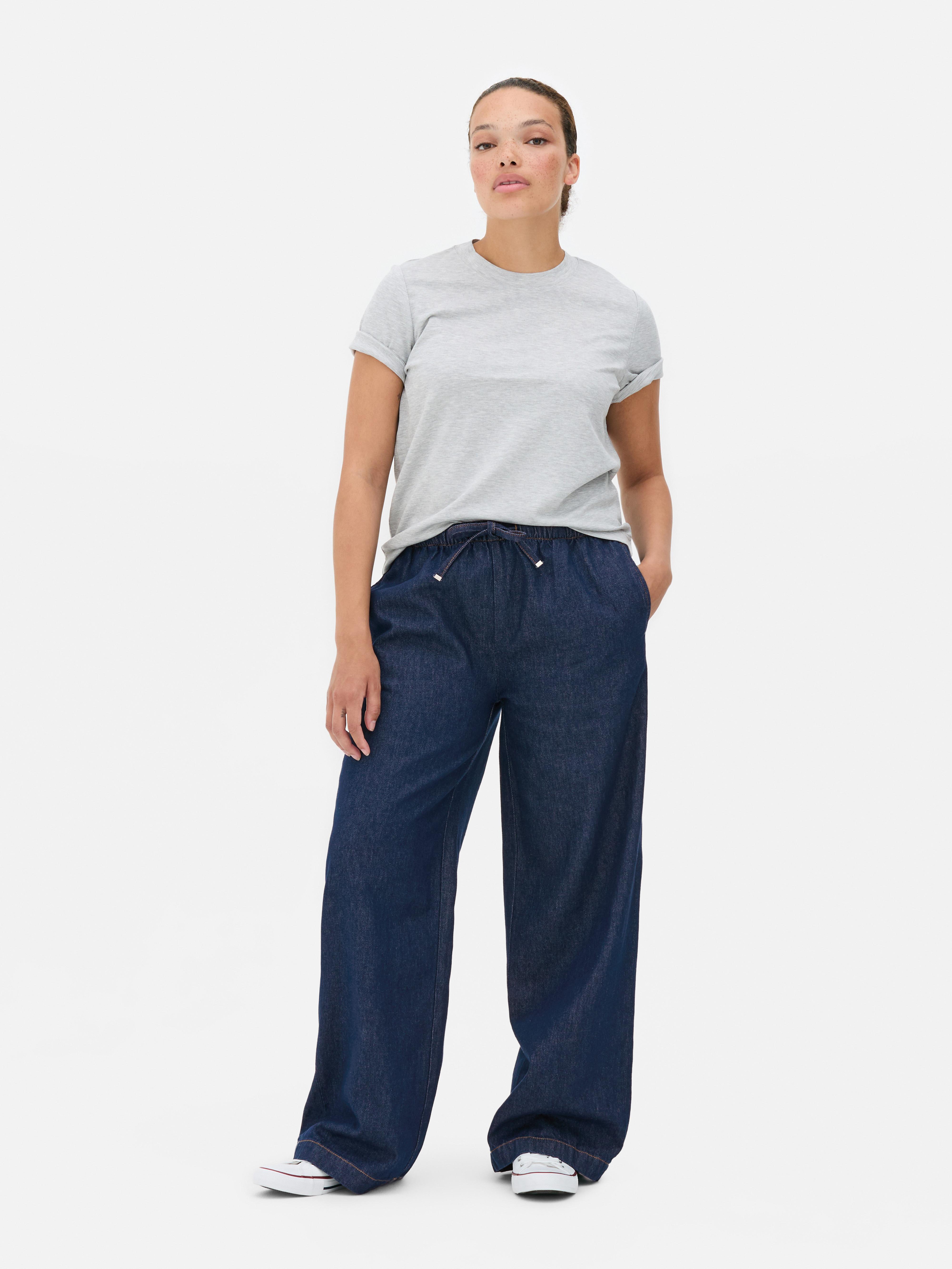 Jogging jeans met strikkoord