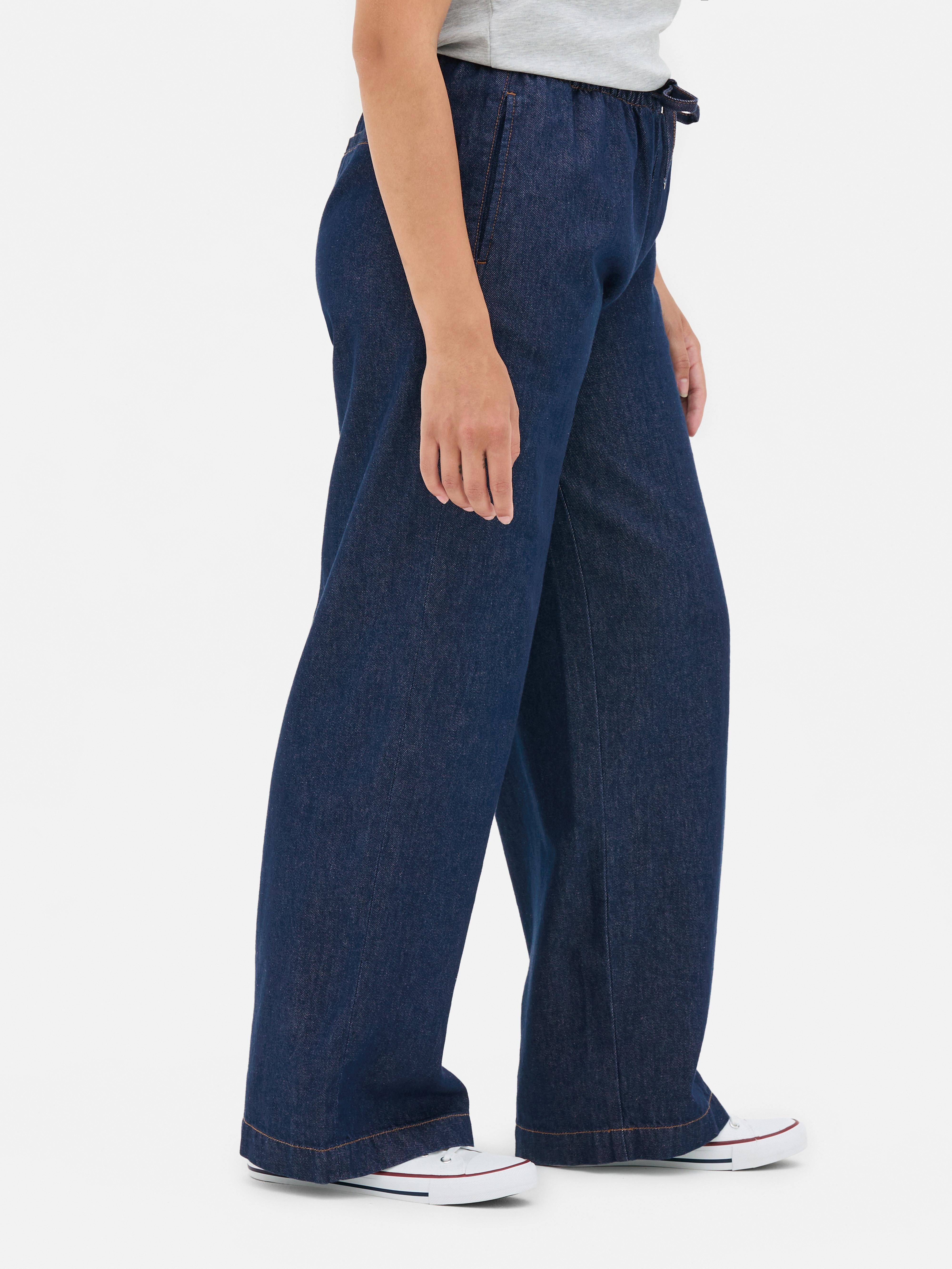 Jogging jeans met strikkoord