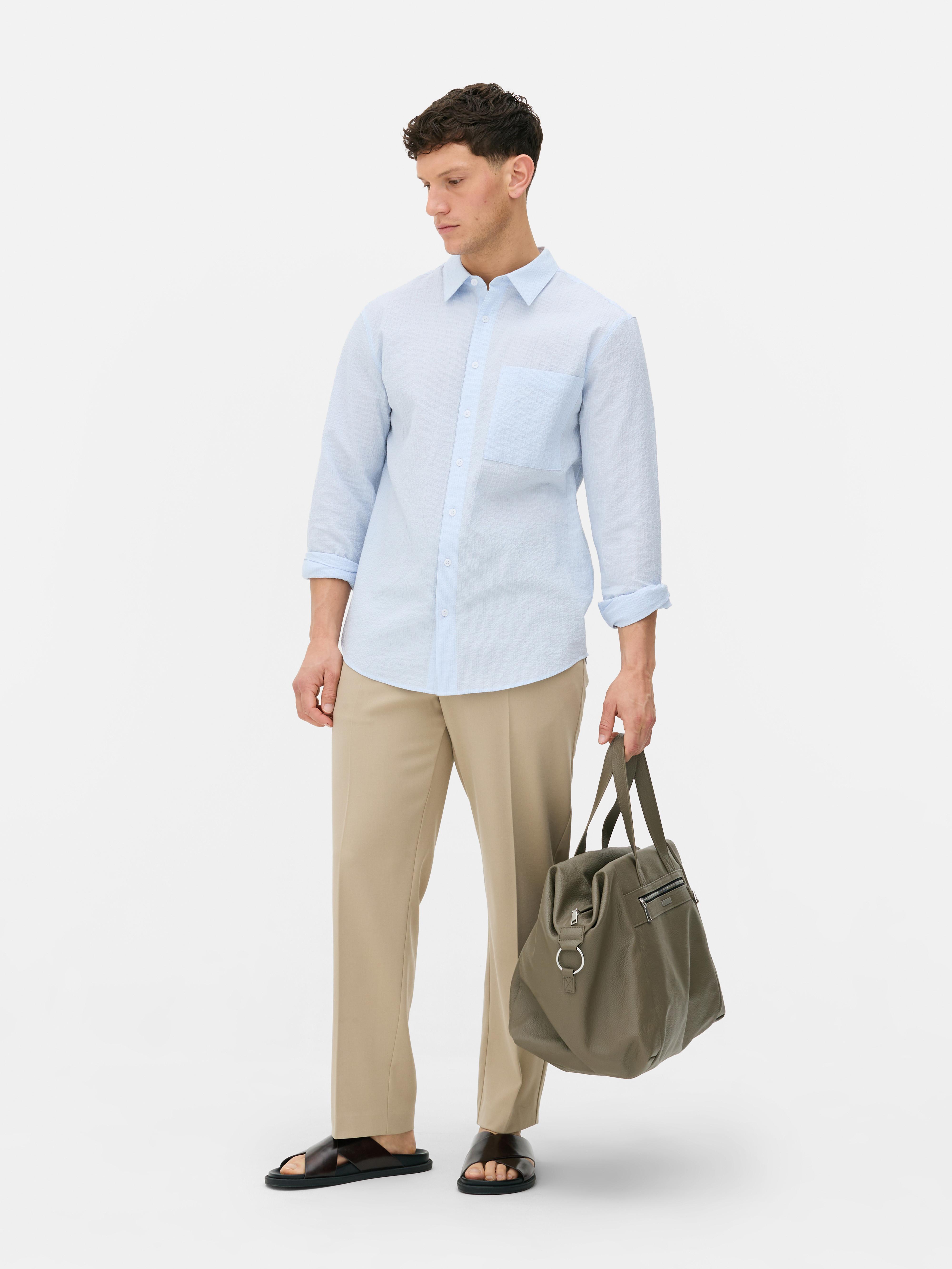 Kem Seersucker Striped Shirt