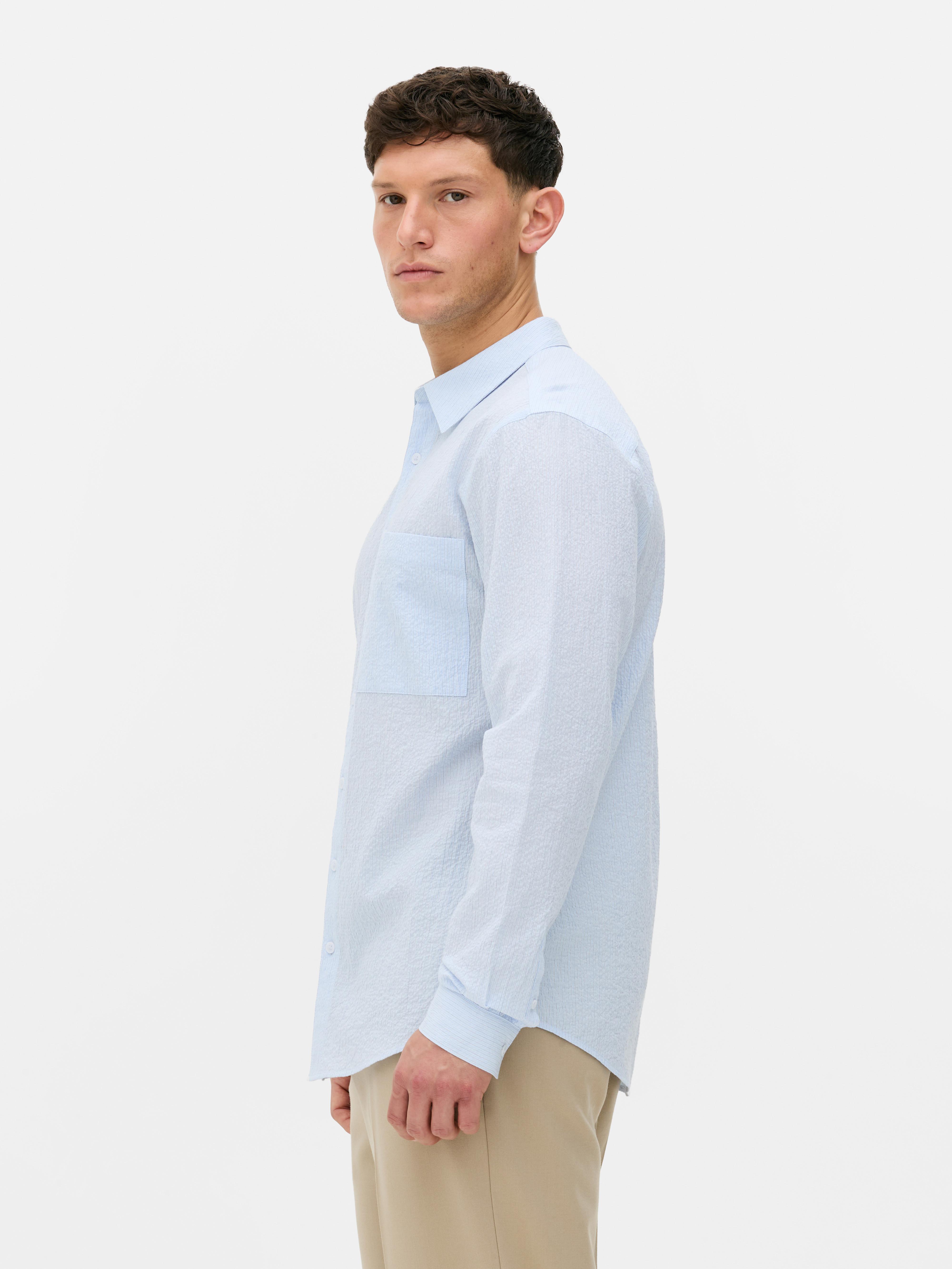 Kem Seersucker Striped Shirt
